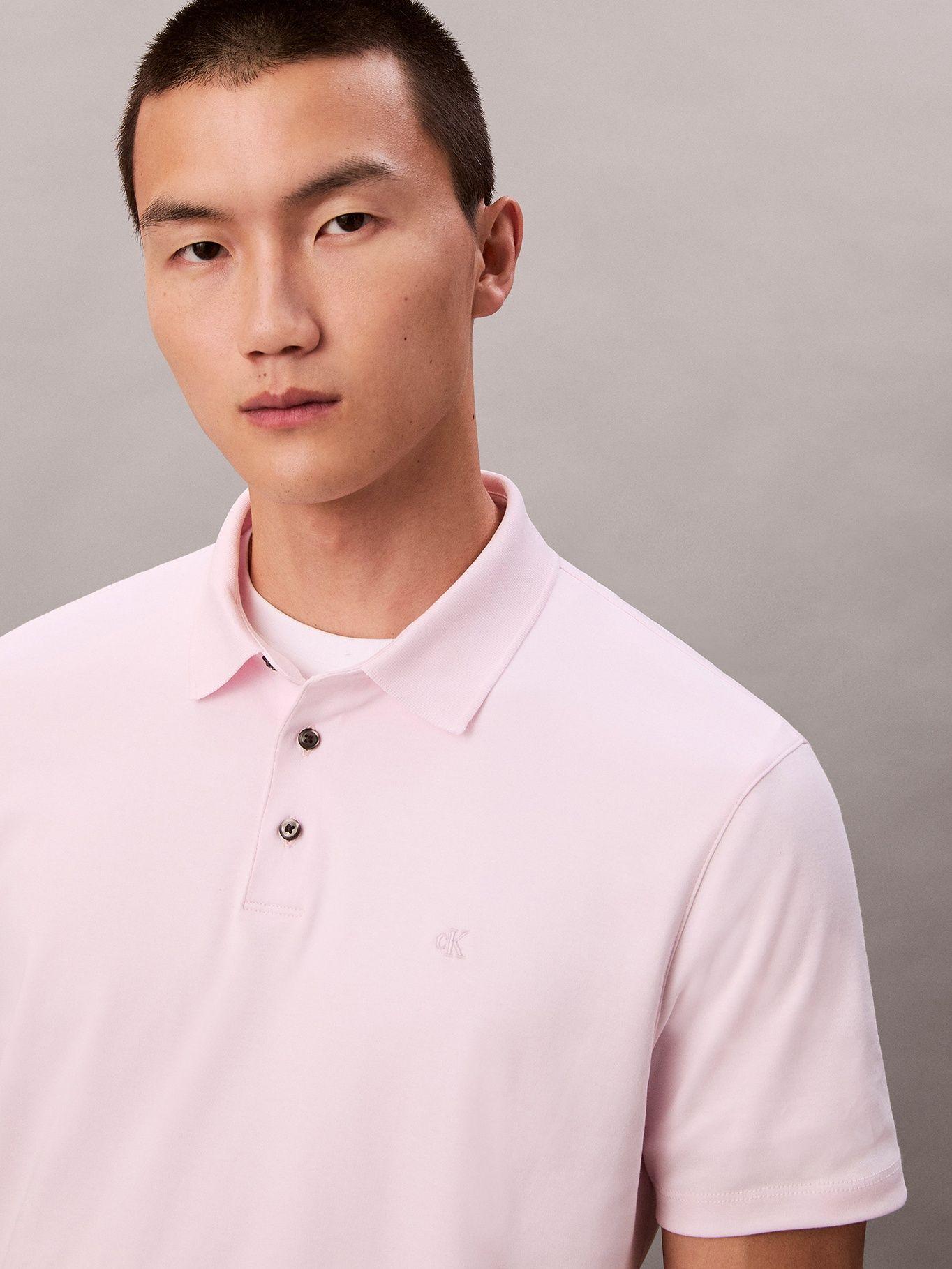 Polo de Algodón Mini Monograma Rosado Calvin Klein-4