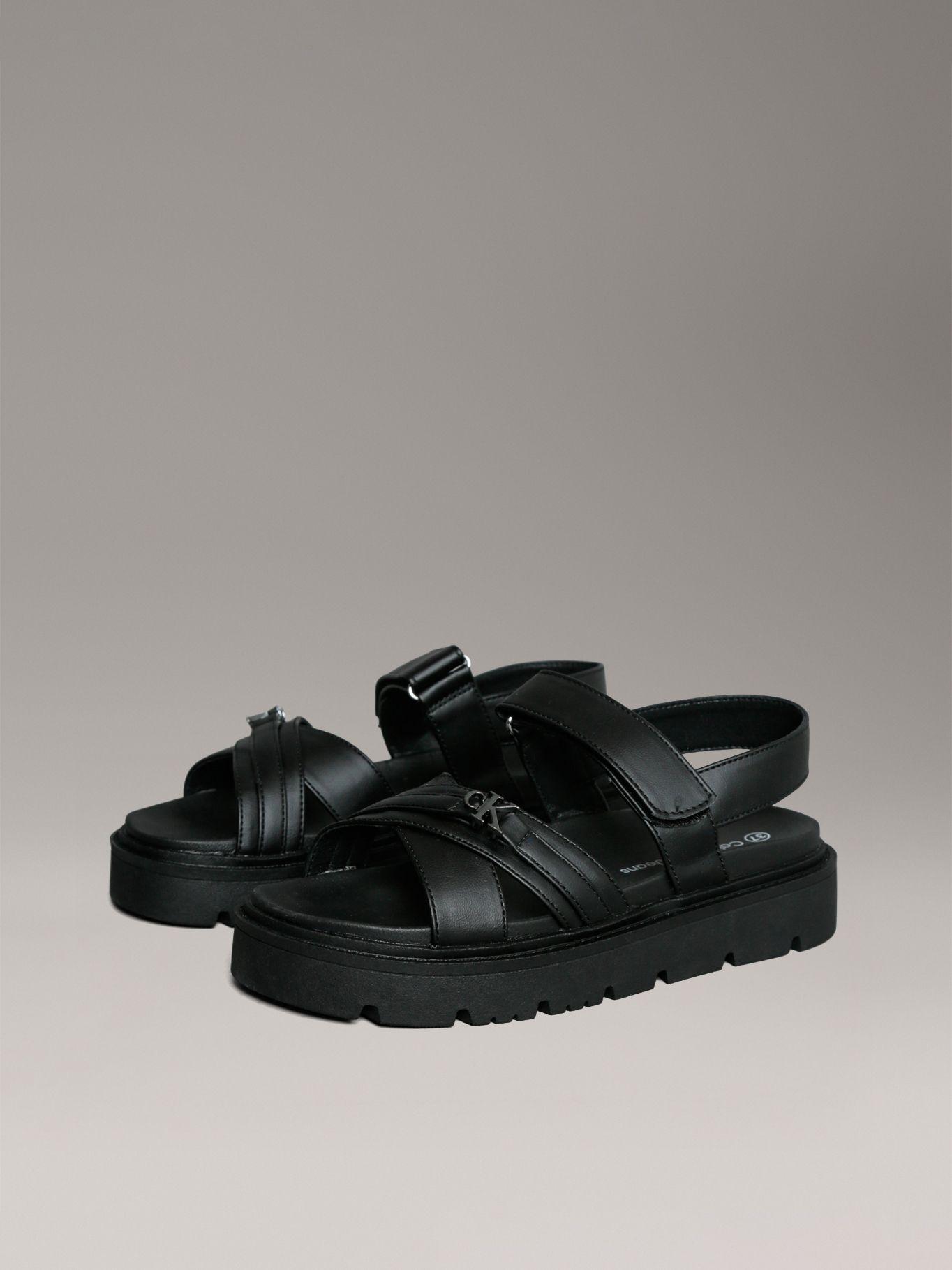 Sandalias Niña con Correas Cruzadas Negro Calvin Klein-0