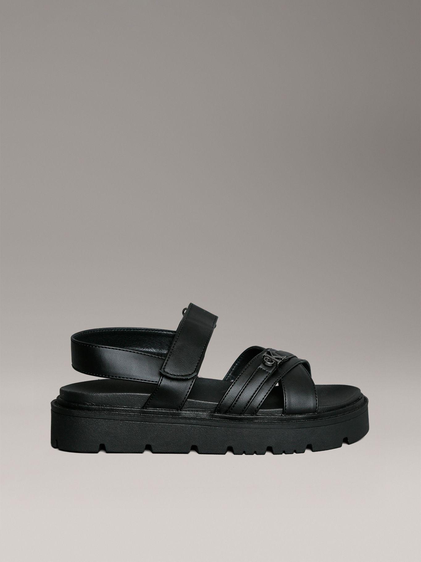 Sandalias Niña con Correas Cruzadas Negro Calvin Klein-4