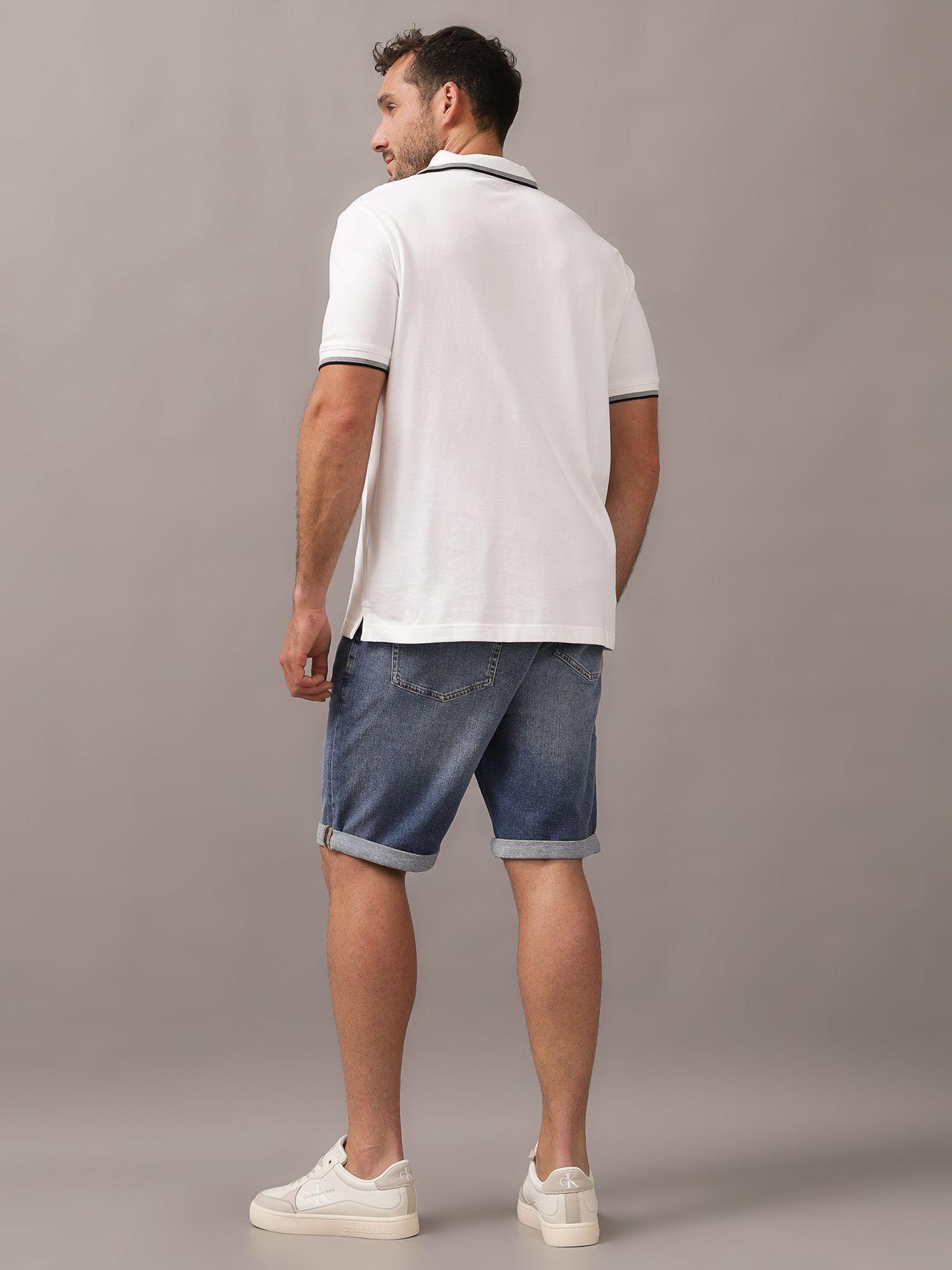 Polo Stretch Metal Button Blanco Calvin Klein-2