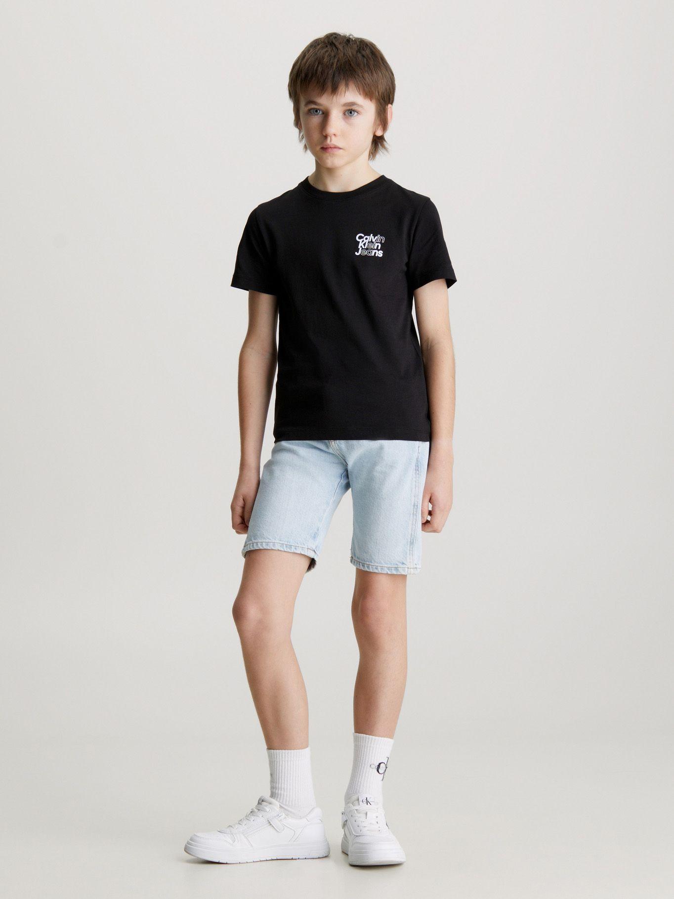 Polera Niño Chest Logo Negro Calvin Klein-1