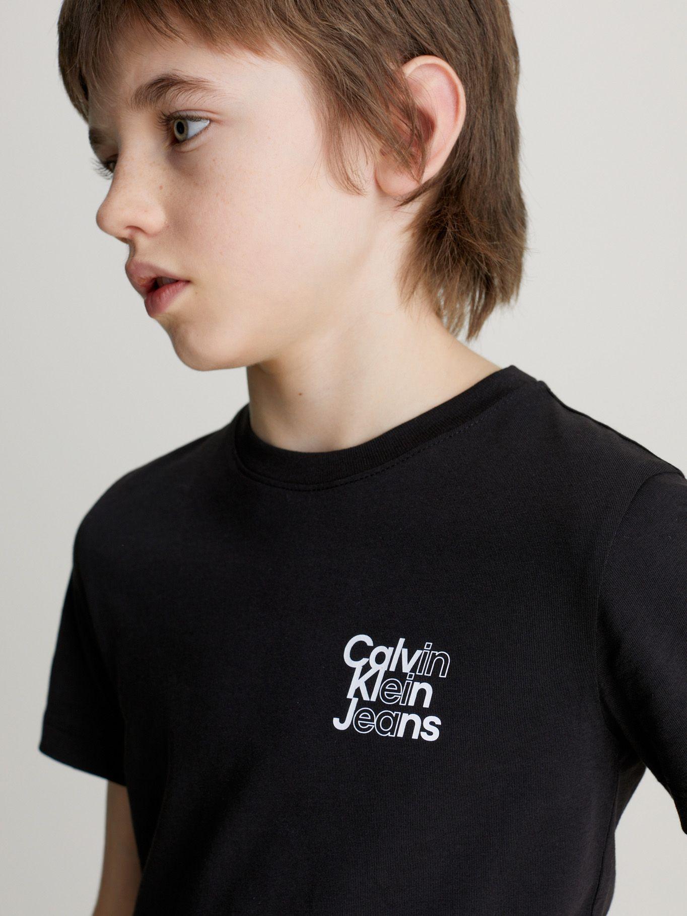 Polera Niño Chest Logo Negro Calvin Klein-3