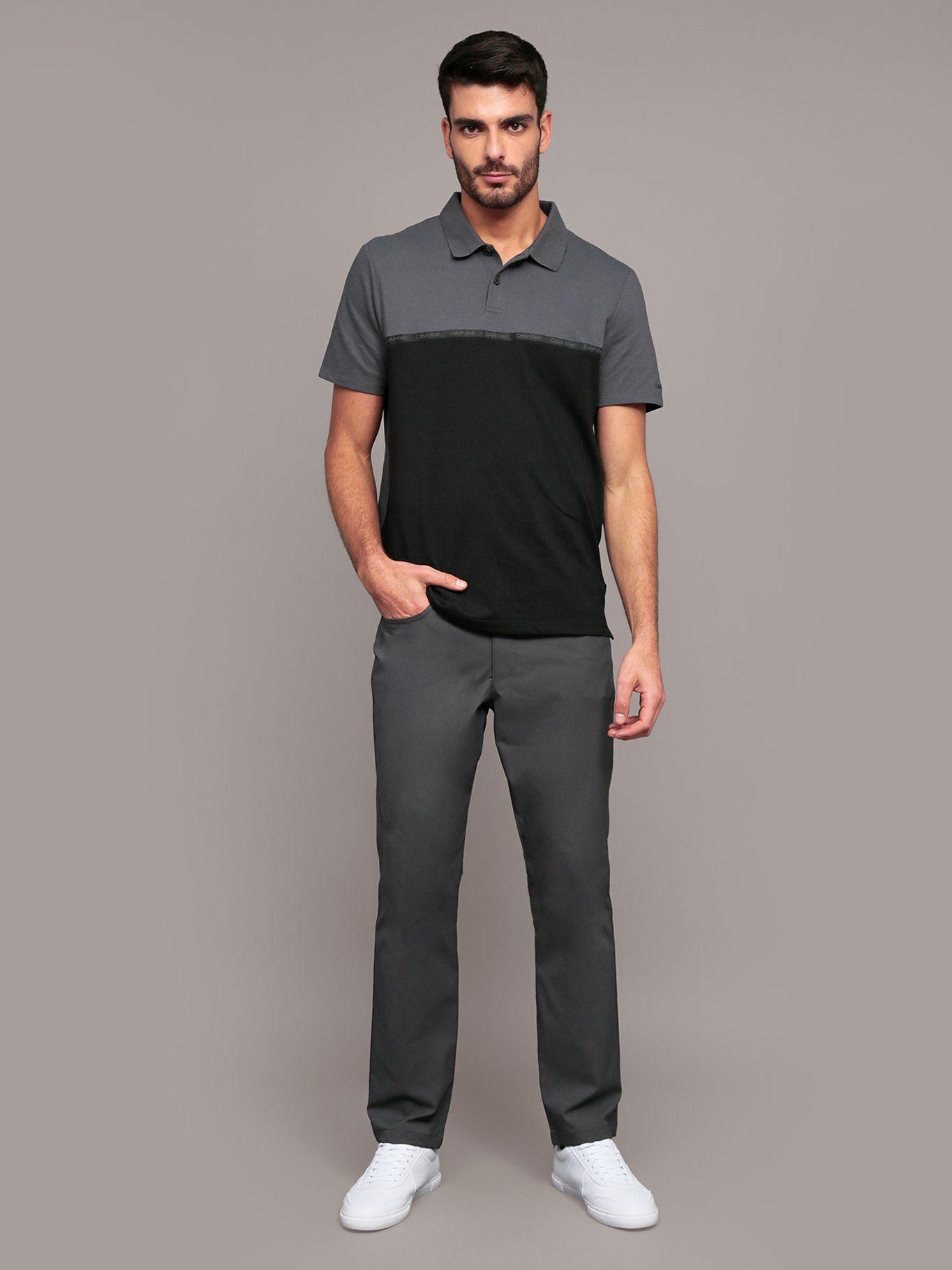 Pantalón Slim Brushed Twill Gris Calvin Klein-1