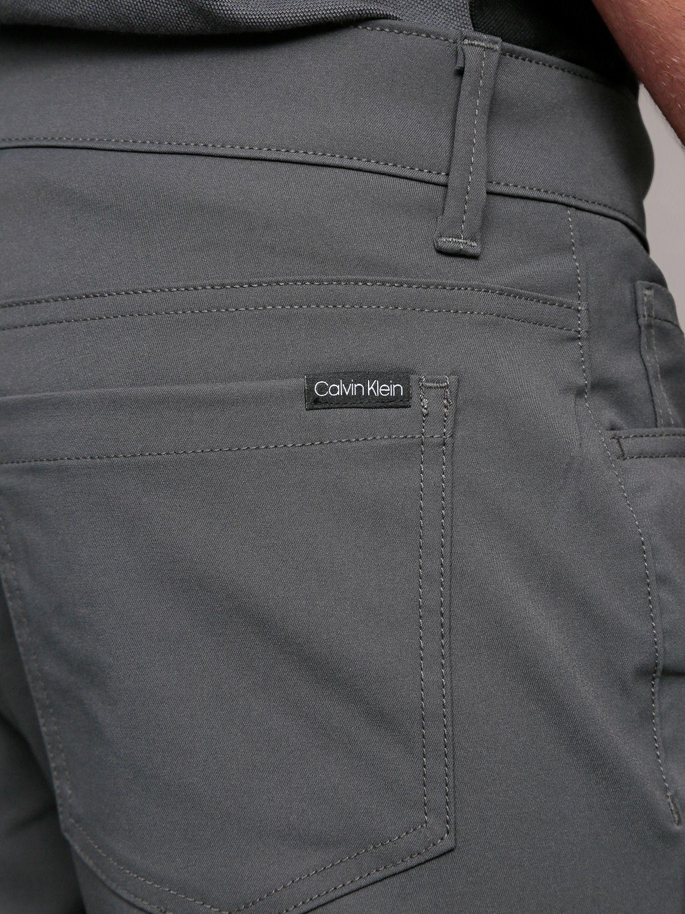 Pantalón Slim Brushed Twill Gris Calvin Klein-4