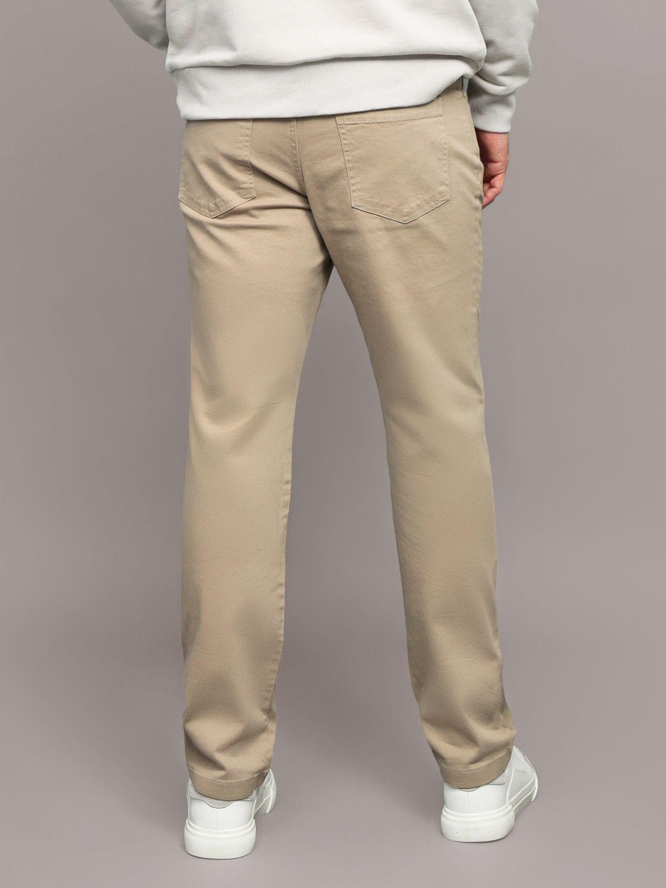 Pantalón Slim Brushed Twill Beige Calvin Klein-3