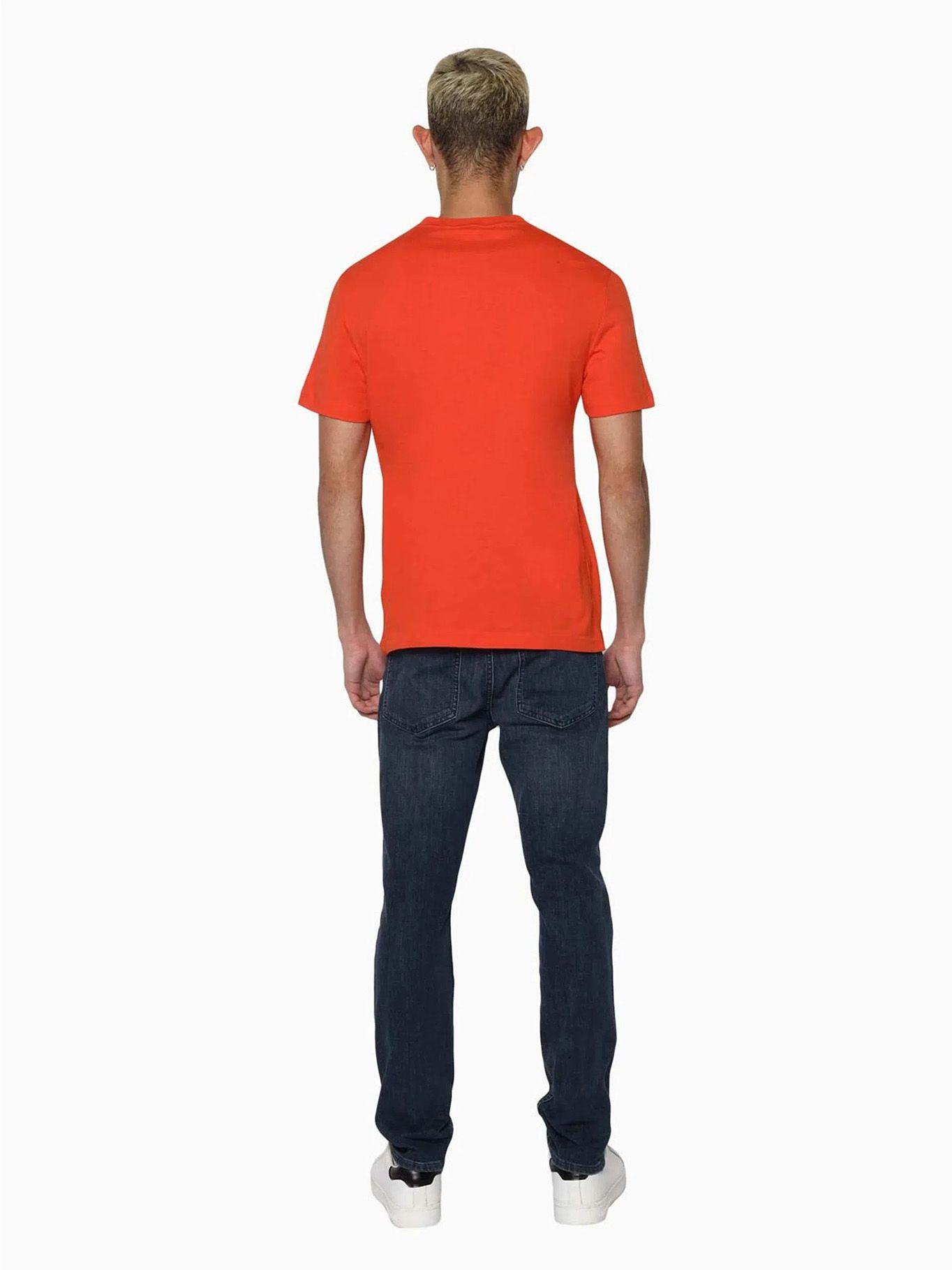 Polera Distorted Logo Naranja Calvin Klein-2