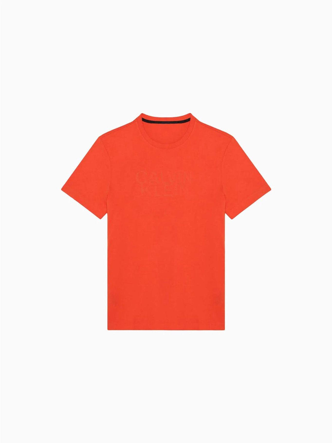 Polera Distorted Logo Naranja Calvin Klein-4