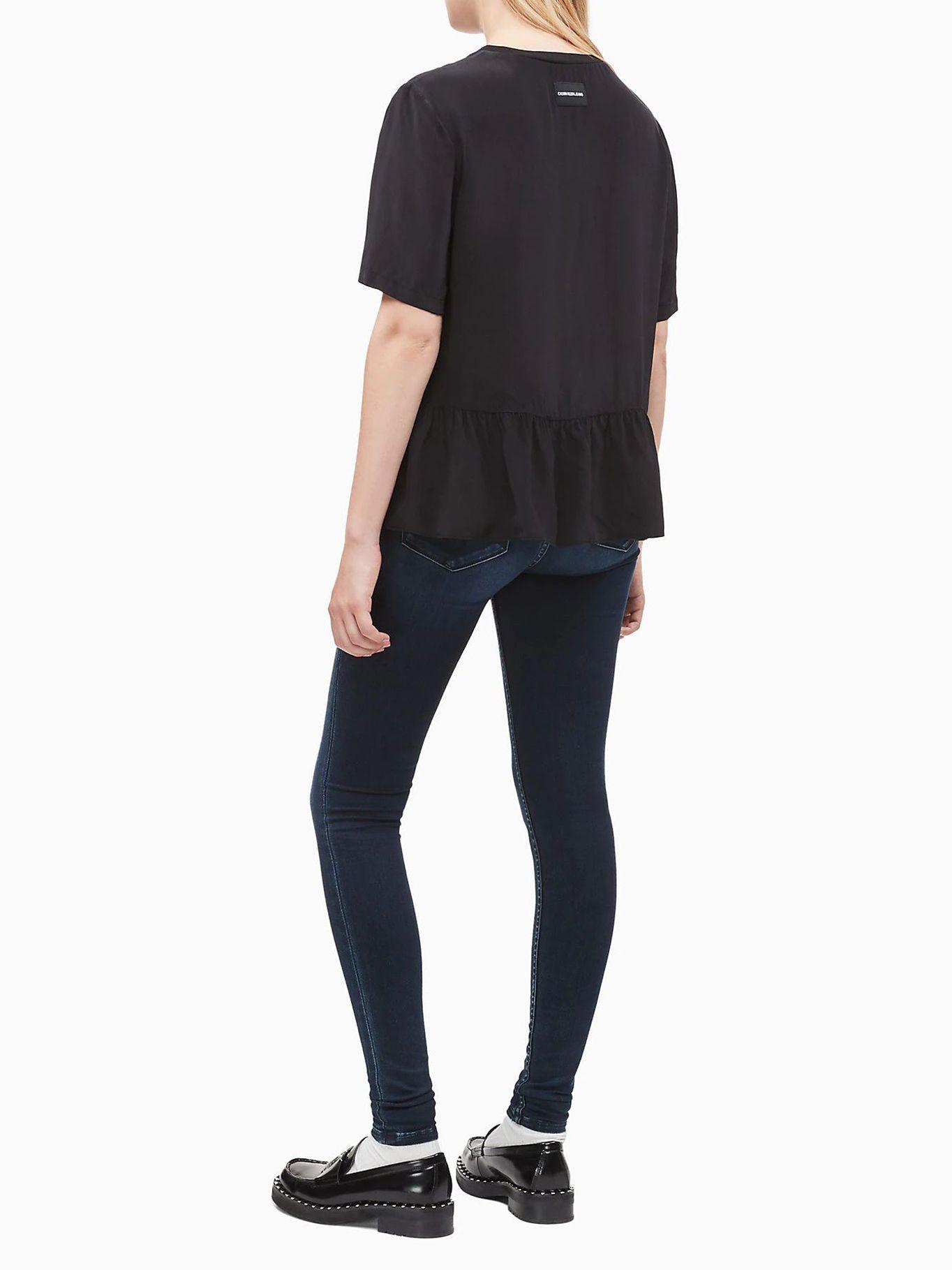 Blusa Péplum Negro Calvin Klein-1