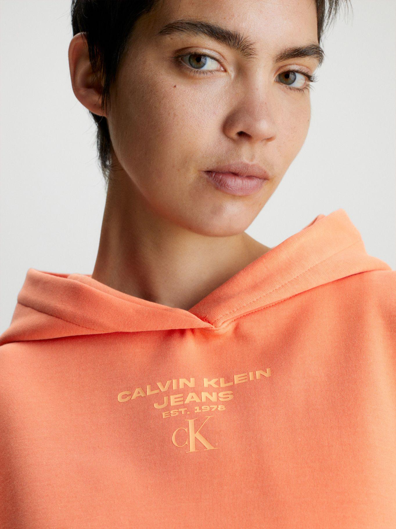 Polerón con Gorro Gathered  Naranja Calvin Klein-3