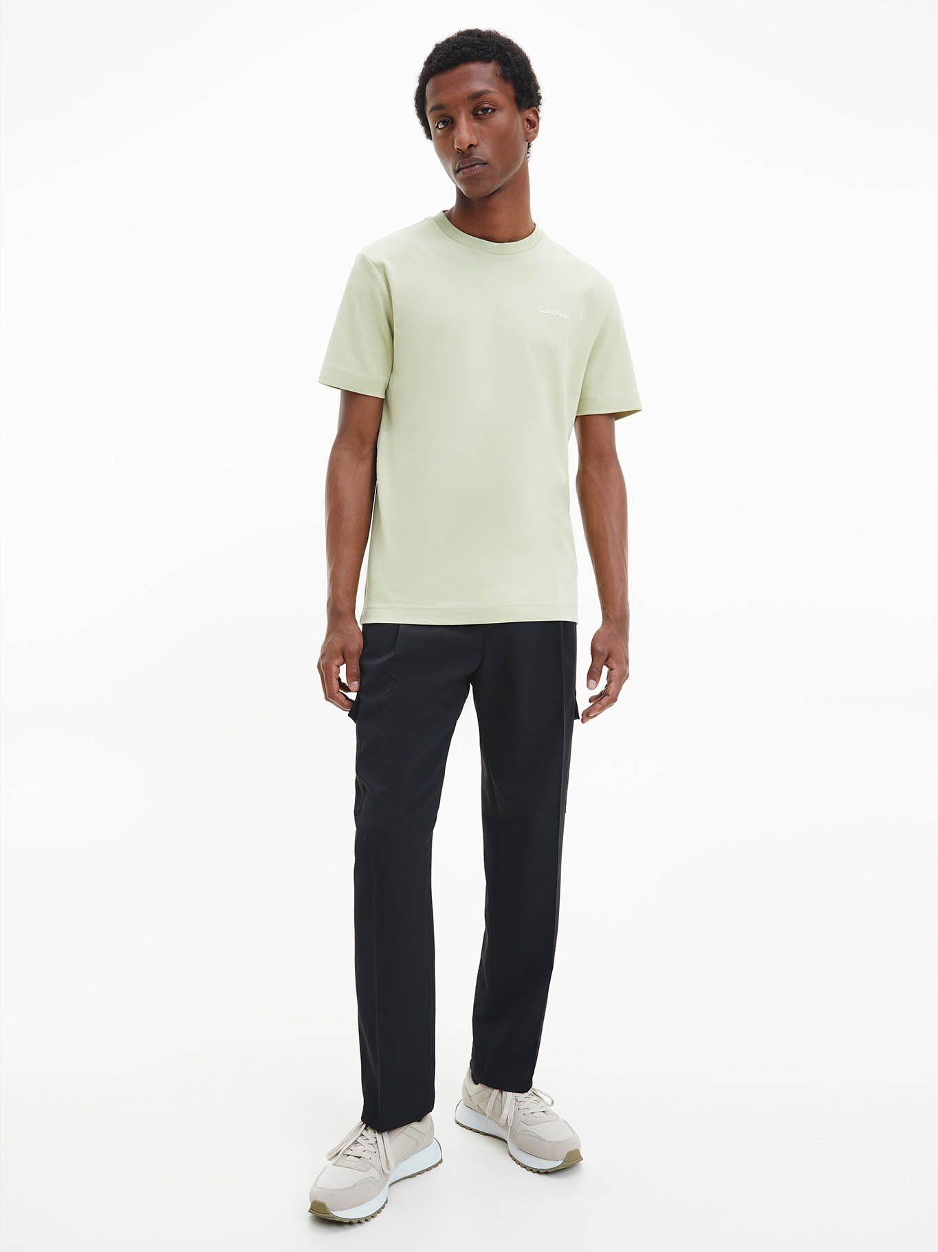 Camiseta de algodón orgánico Verde Calvin Klein-1