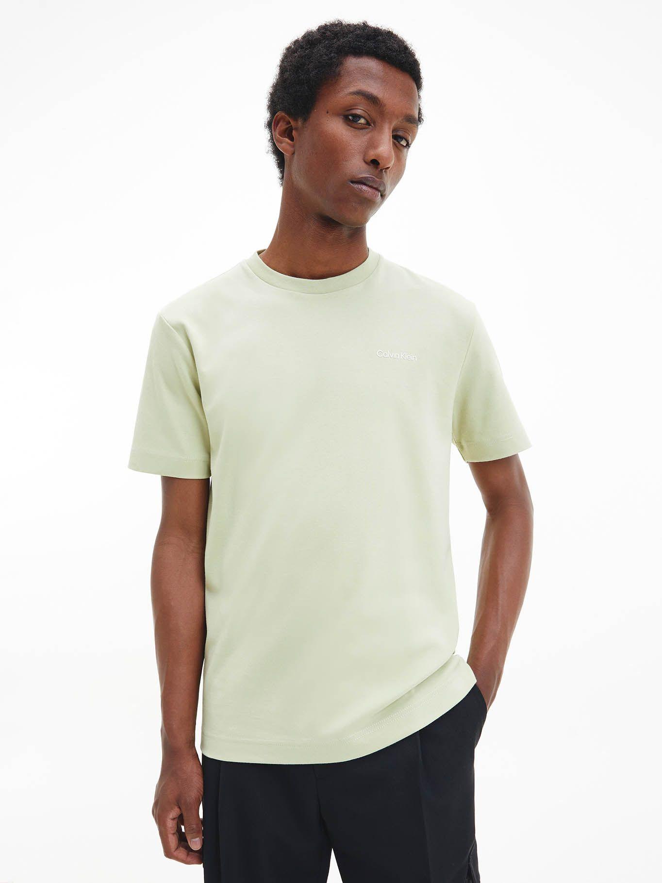 Camiseta de algodón orgánico Verde Calvin Klein-0