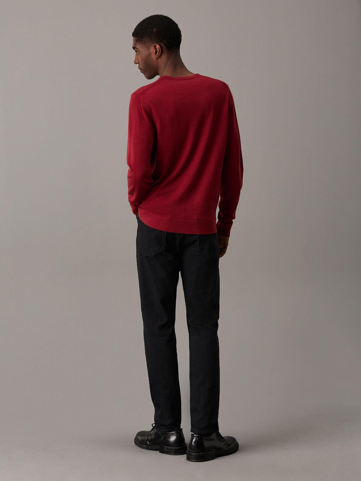 Sweater Merino Rws Crew/Neck Sweater Rojo Calvin Klein-2