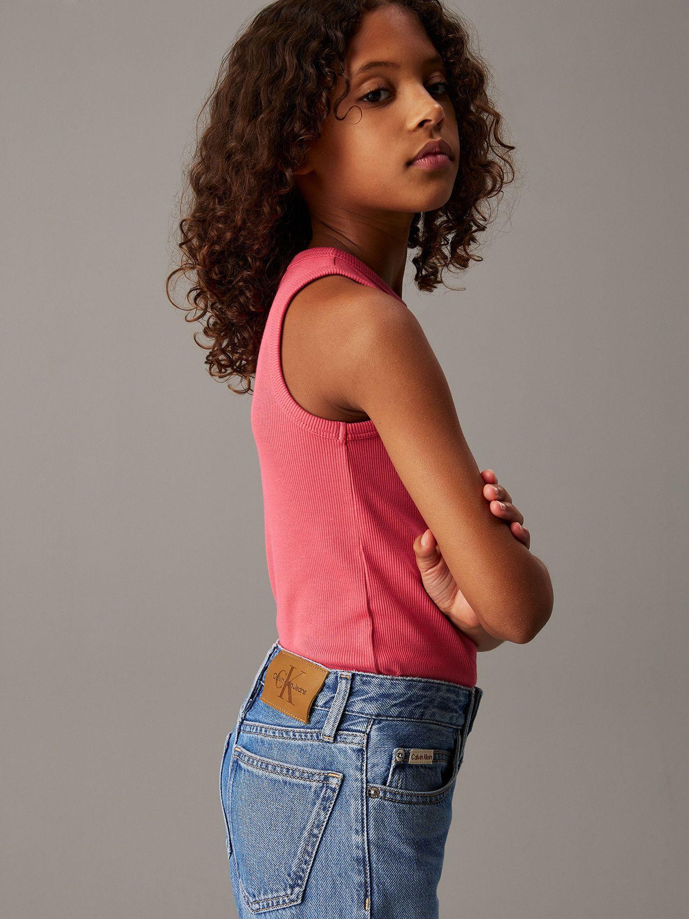 Jeans Niña Wide Leg Azul Calvin Klein-3