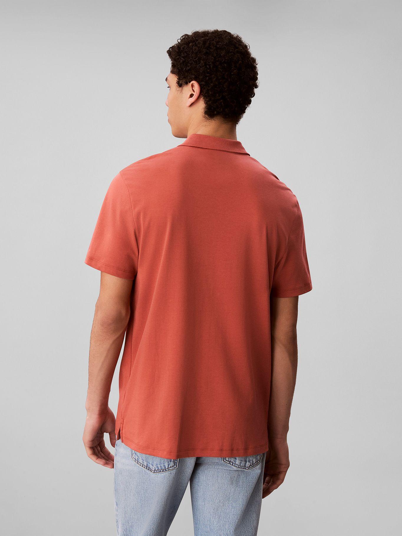 Polo de Algodón Pima Naranja Calvin Klein-2