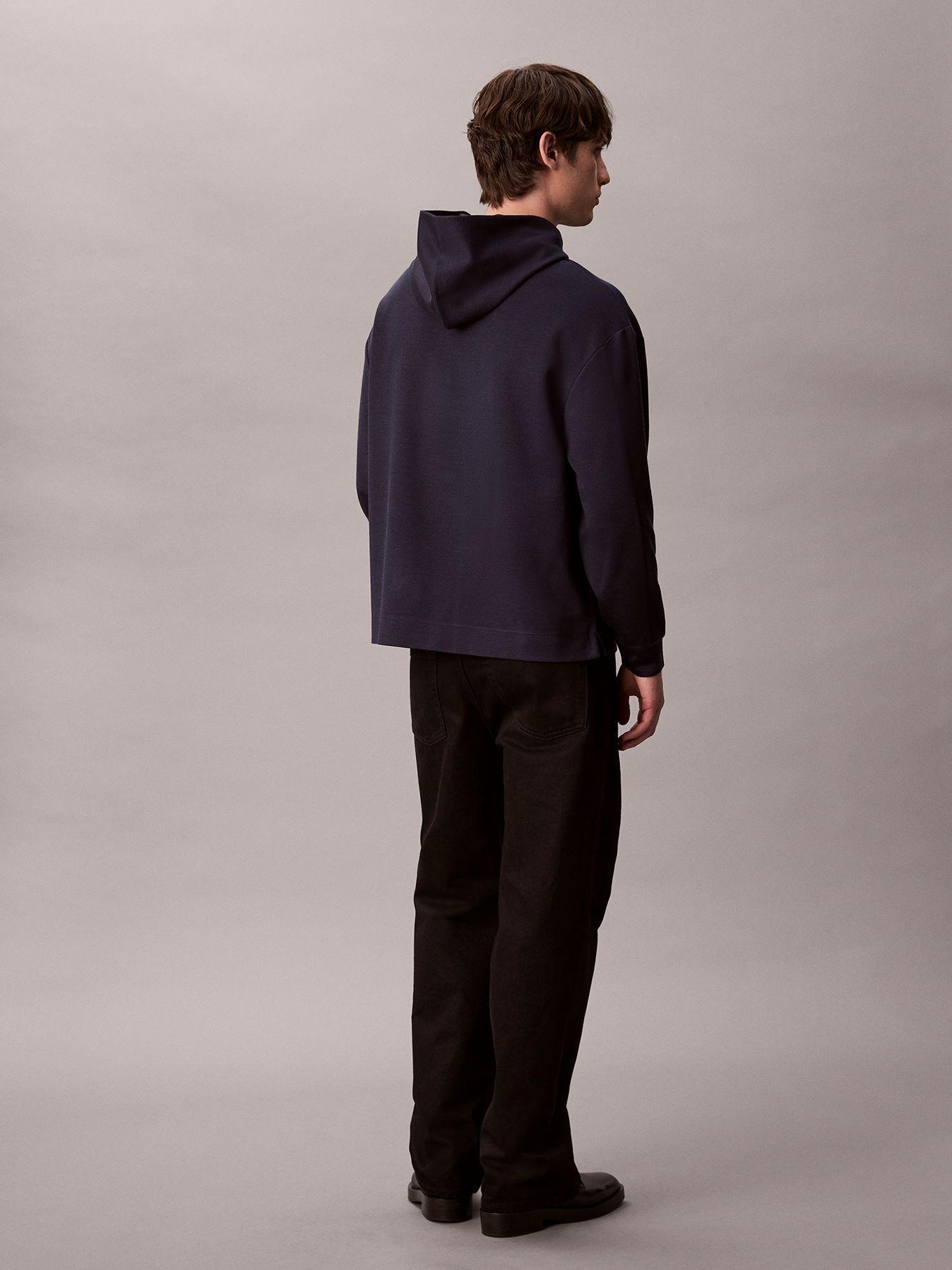 Polerón con Gorro y Mezcla de Lana Azul Calvin Klein-2