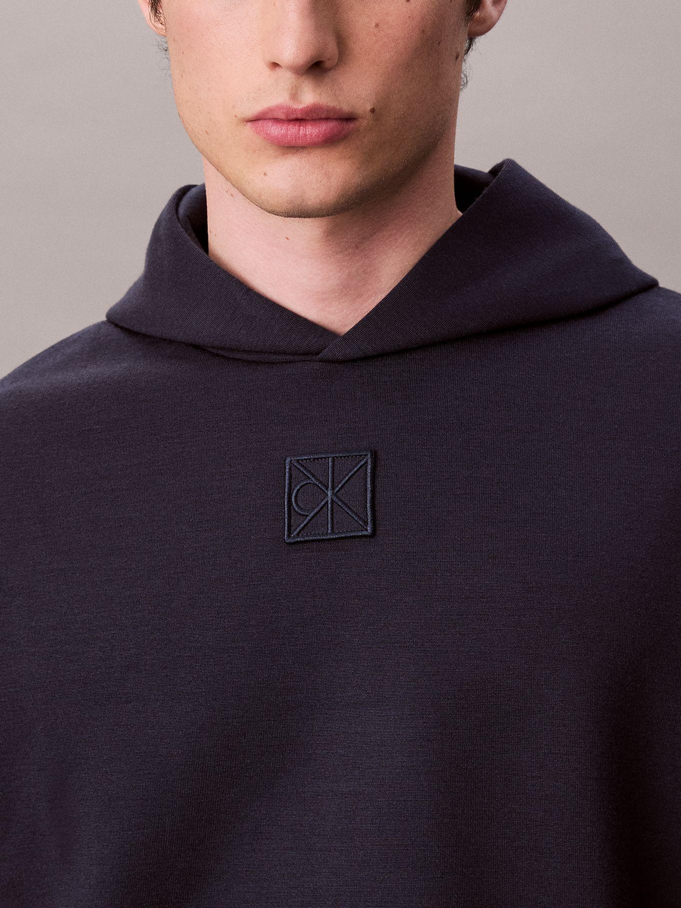 Polerón con Gorro y Mezcla de Lana Azul Calvin Klein-4