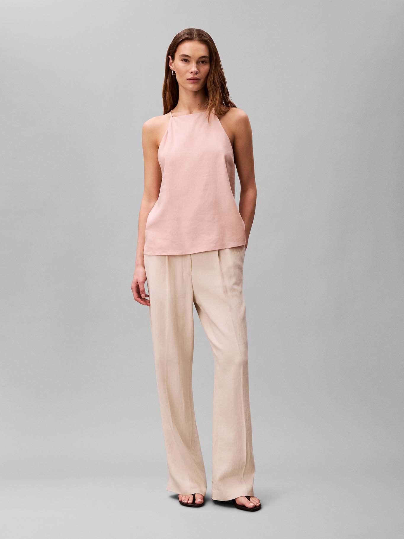 Top de Lino con Tirantes Rosado Calvin Klein-1