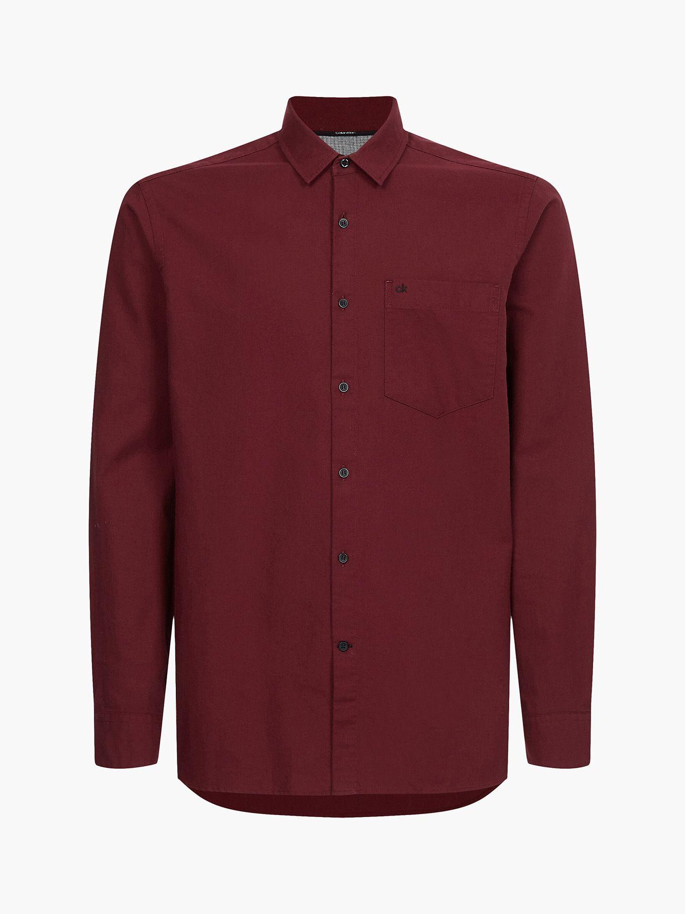 Camisa Regular Fit Flannel Burdeo Calvin Klein-4