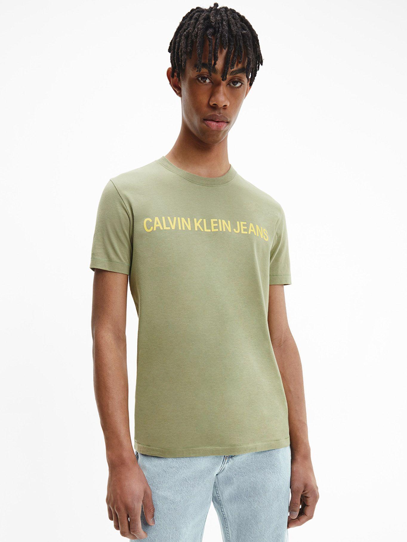 Polera Institutional Logo Verde SP22 Calvin Klein-0