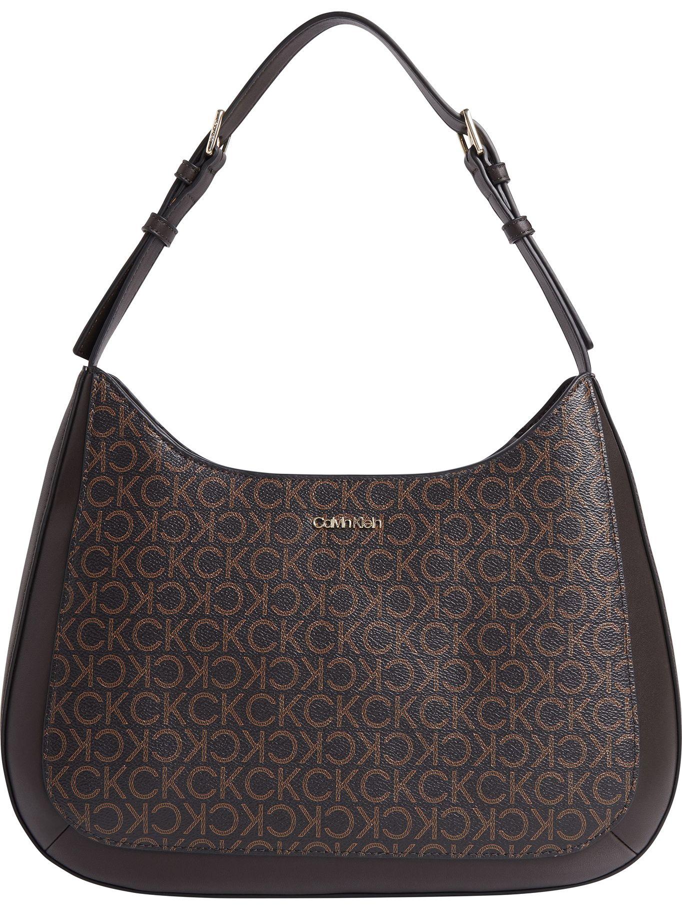 Bolso pequeño con monograma CK Café Calvin Klein-0