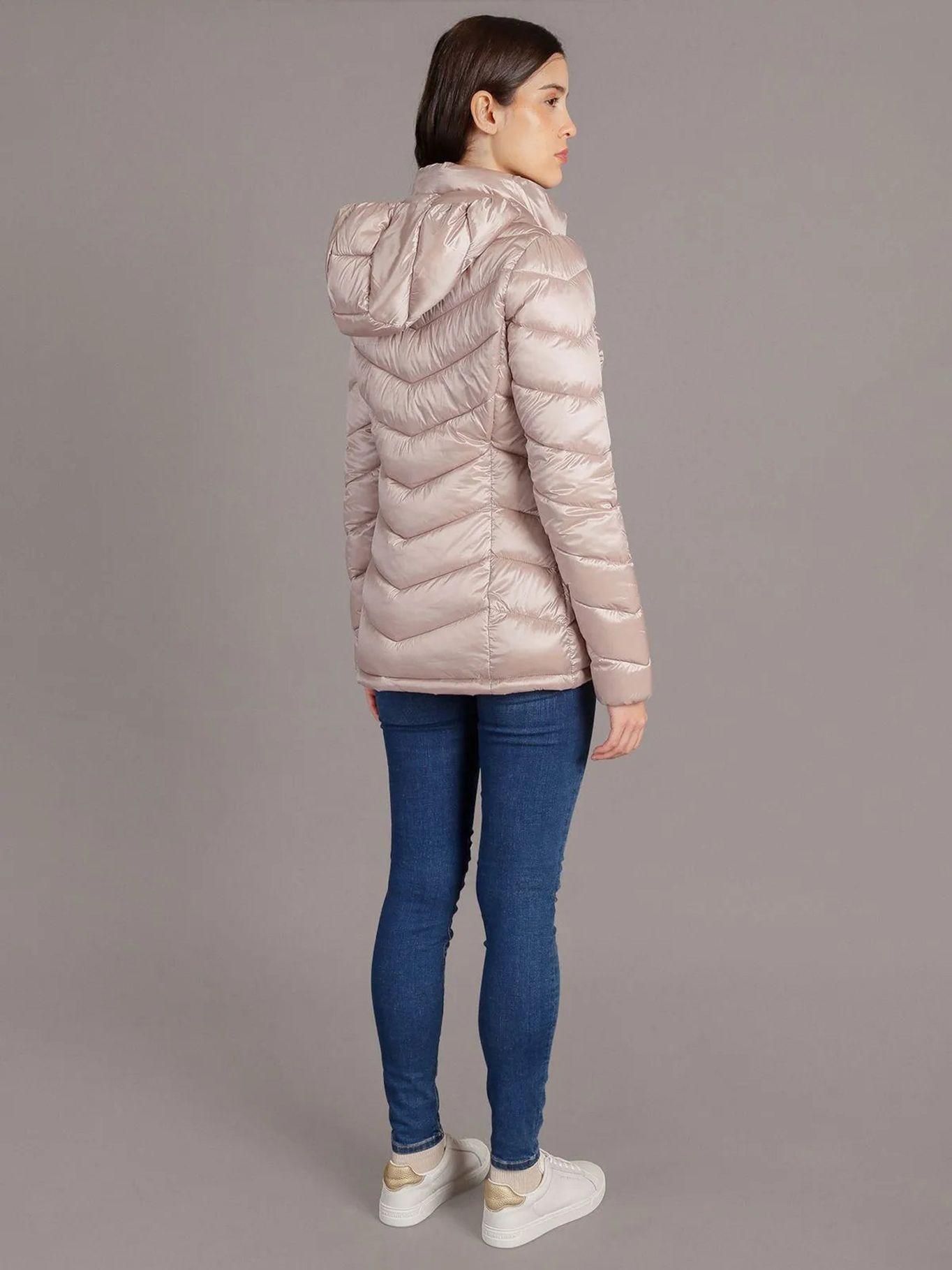 Parka Puffer con Gorro Rosado Calvin Klein-2