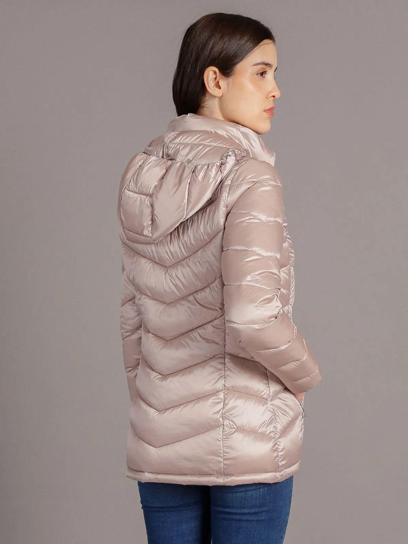Parka Puffer con Gorro Rosado Calvin Klein-3