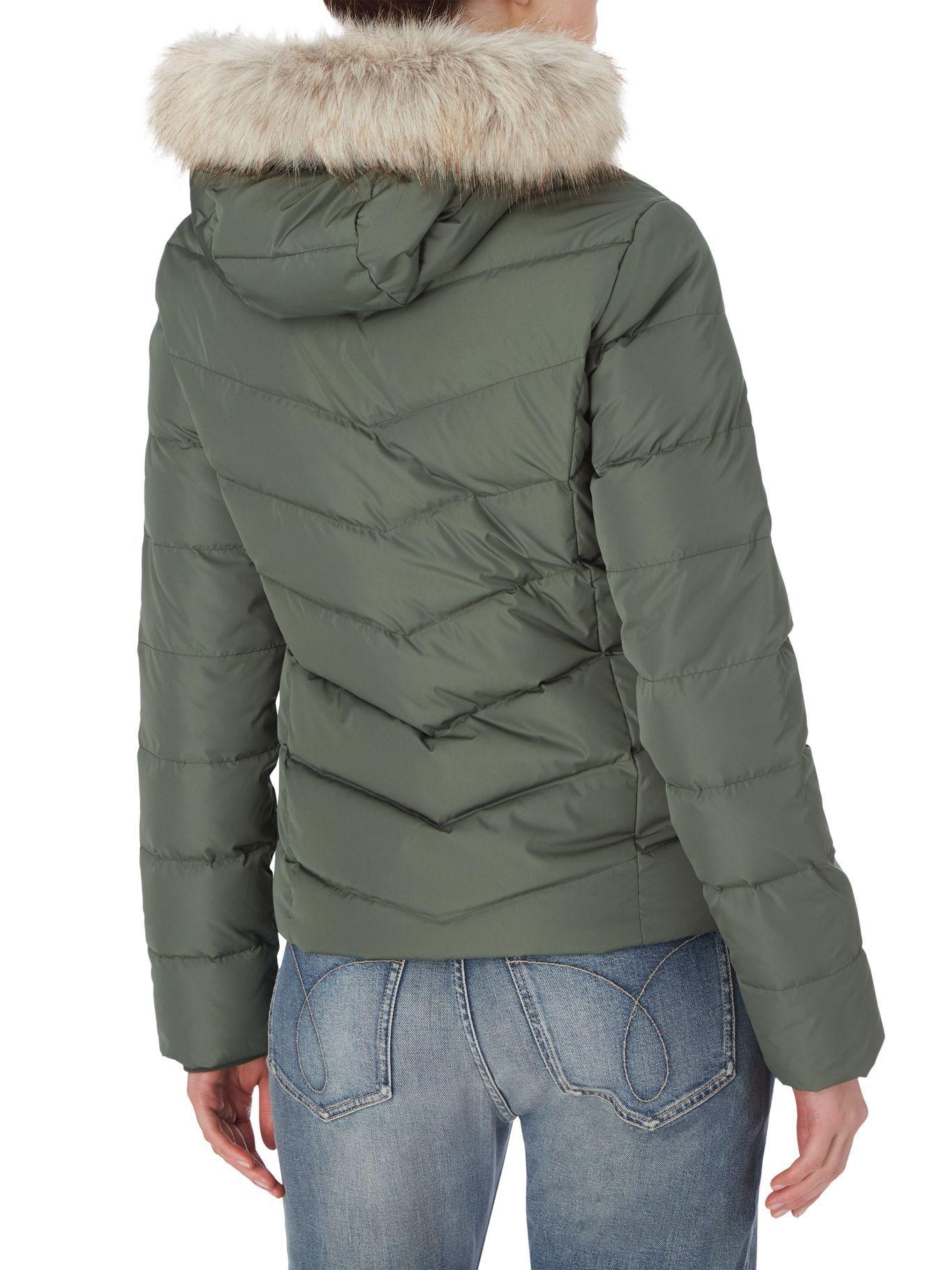 Parka Short Down Verde Calvin Klein-1