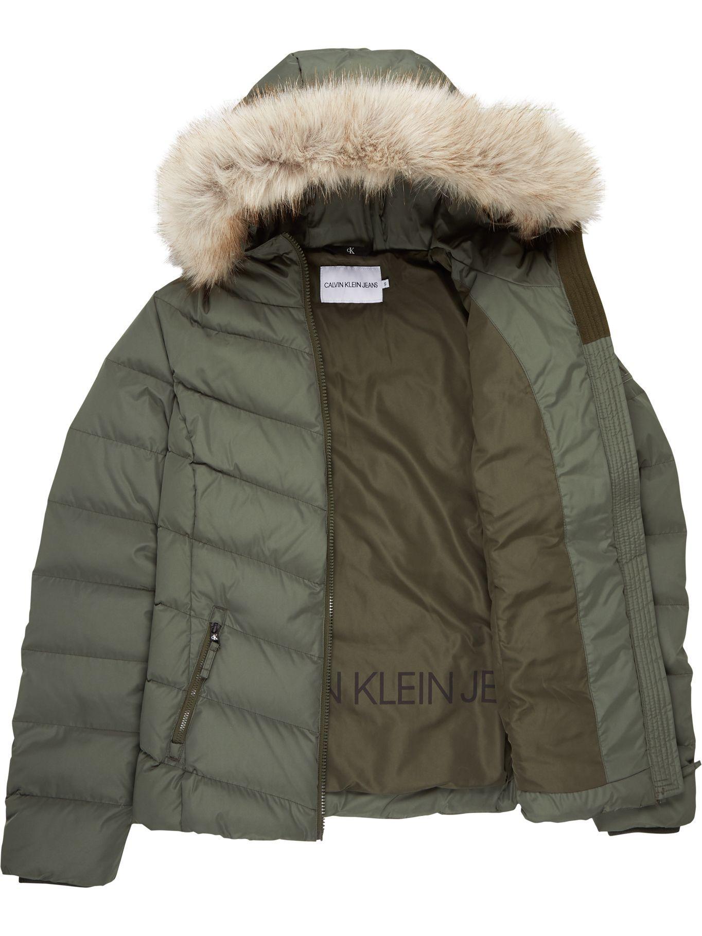 Parka Short Down Verde Calvin Klein-4