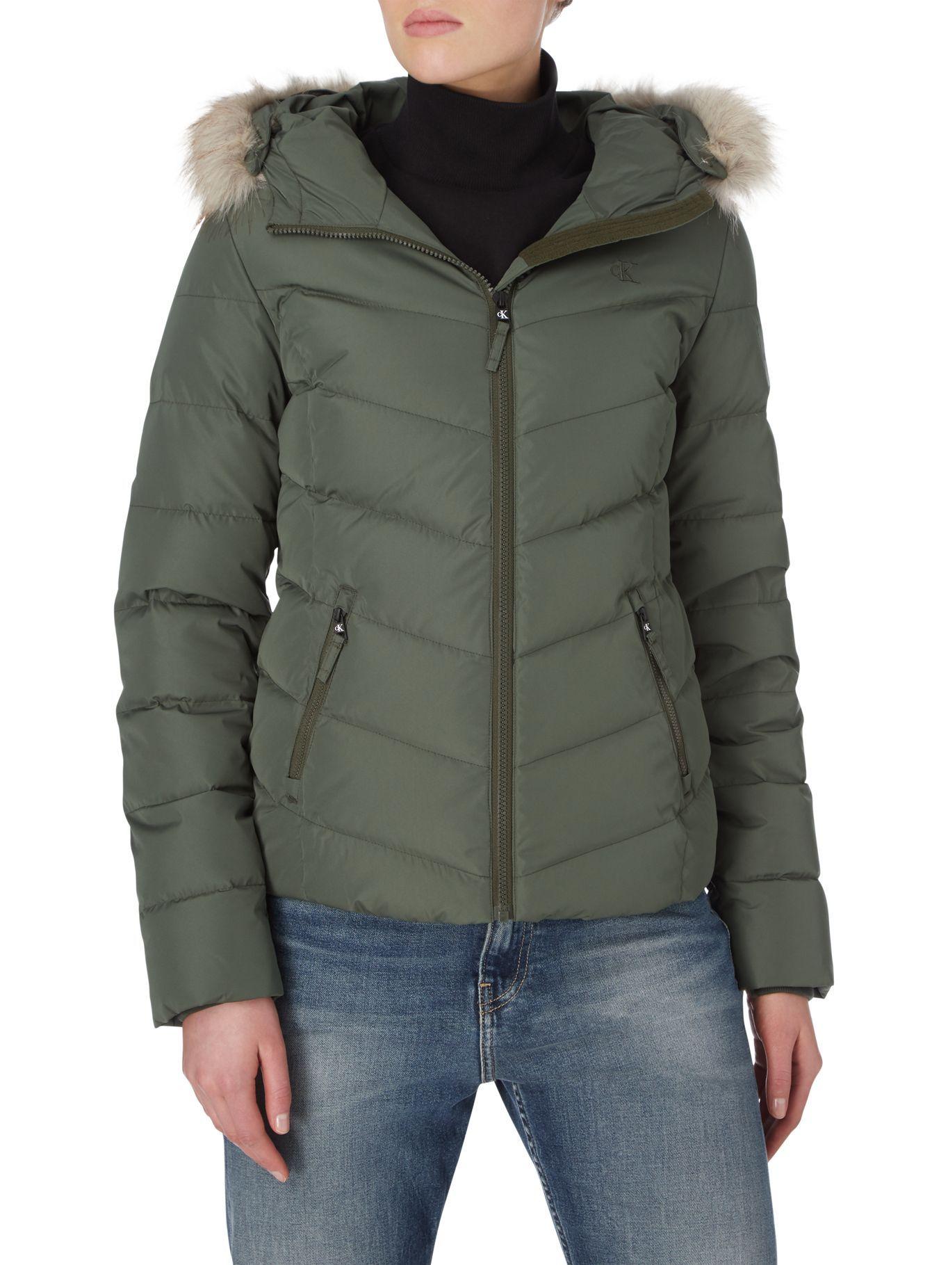 Parka Short Down Verde Calvin Klein-0