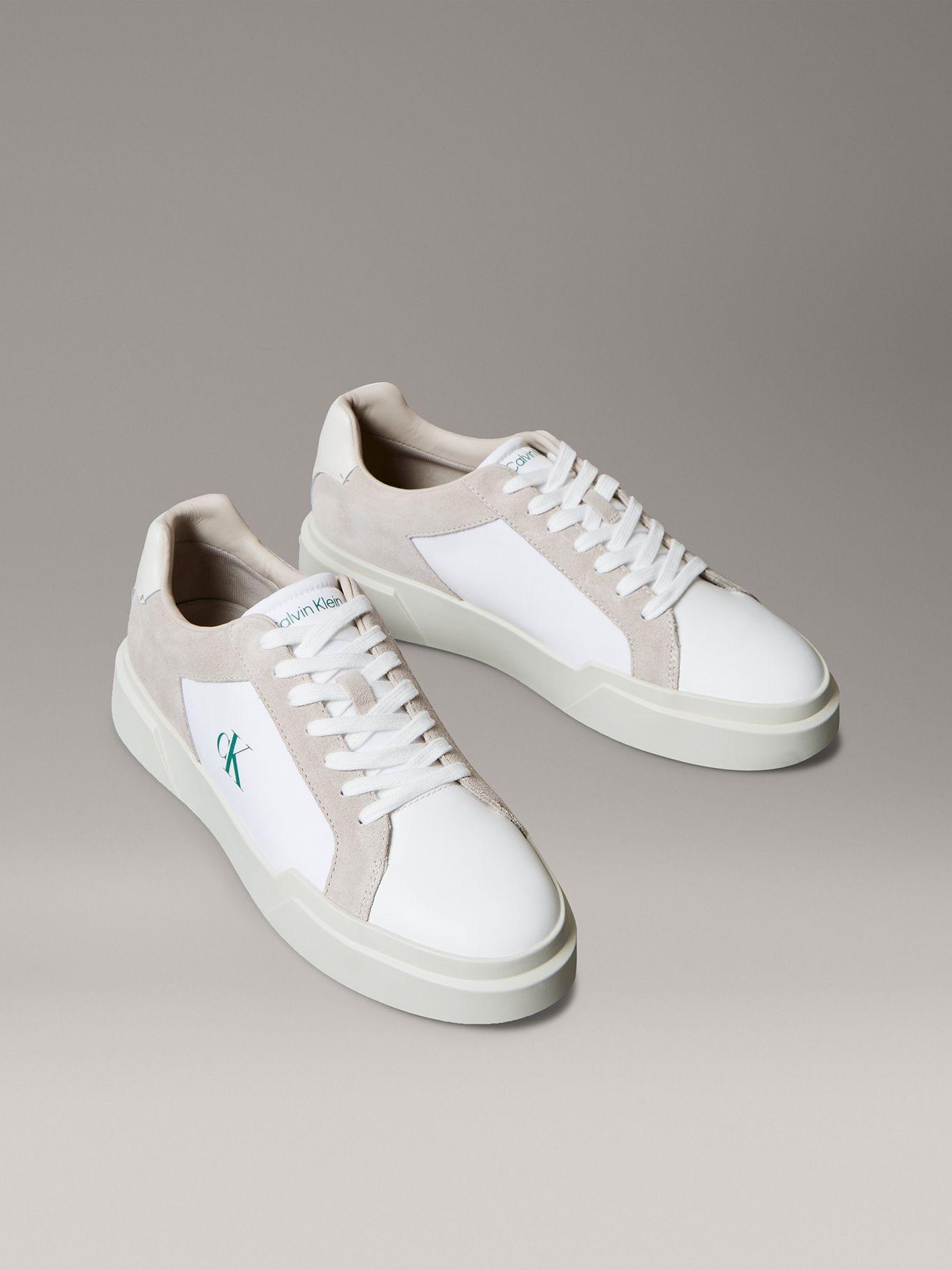 Zapatilla Cuero con Suela Gruesa Blanco Calvin Klein-0