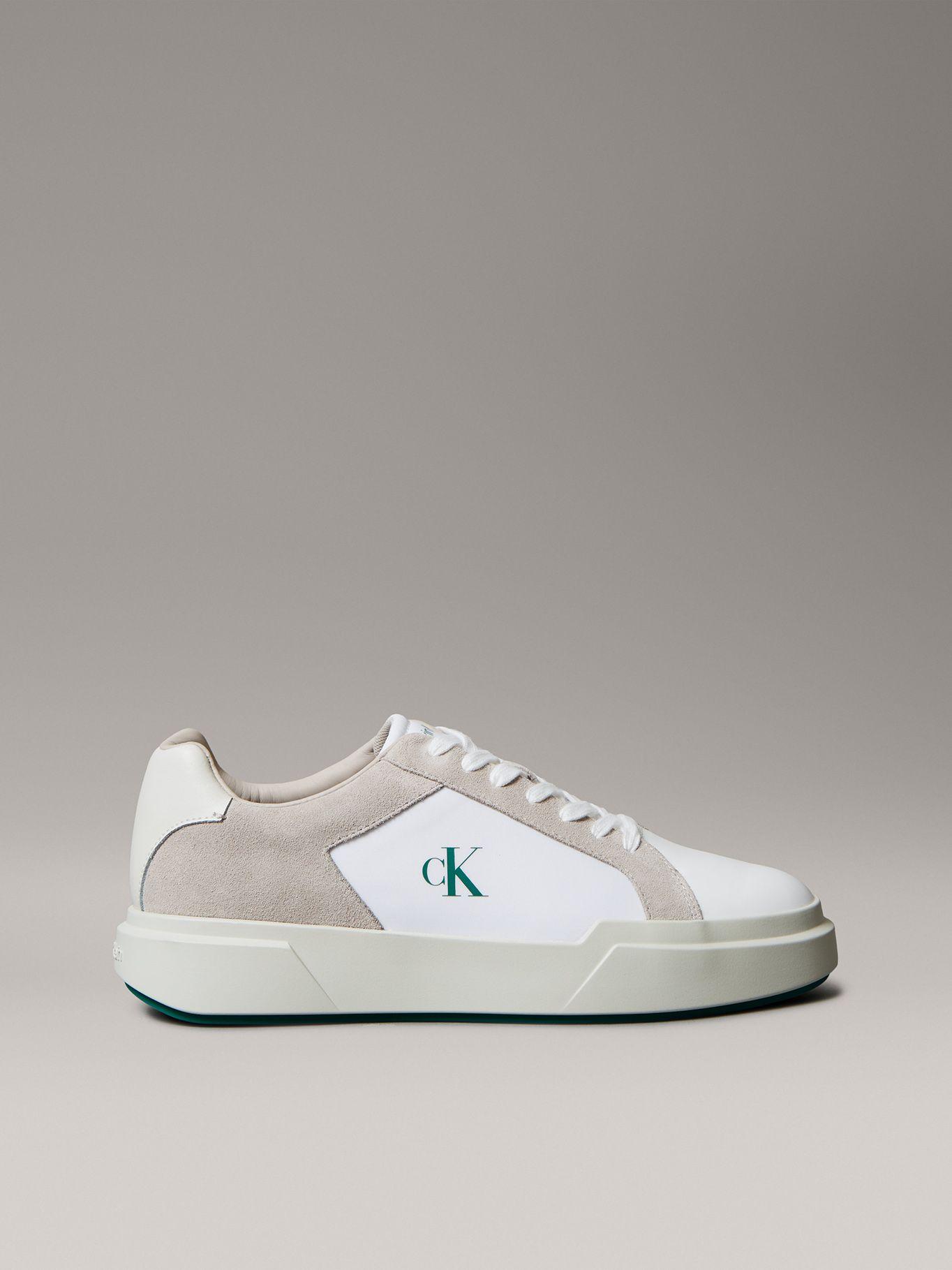 Zapatilla Cuero con Suela Gruesa Blanco Calvin Klein-4