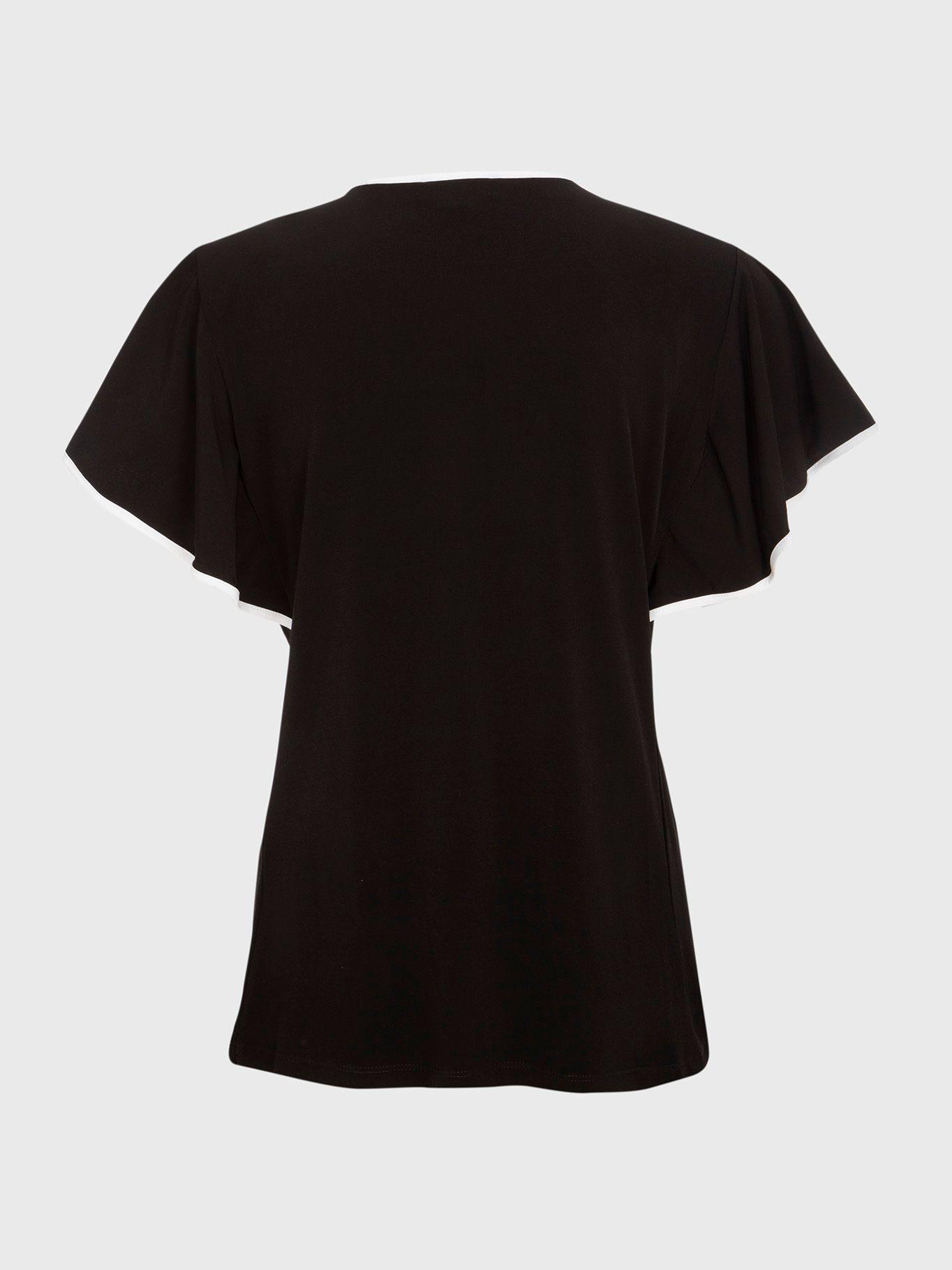 Blusa Piped Negro Calvin Klein-1