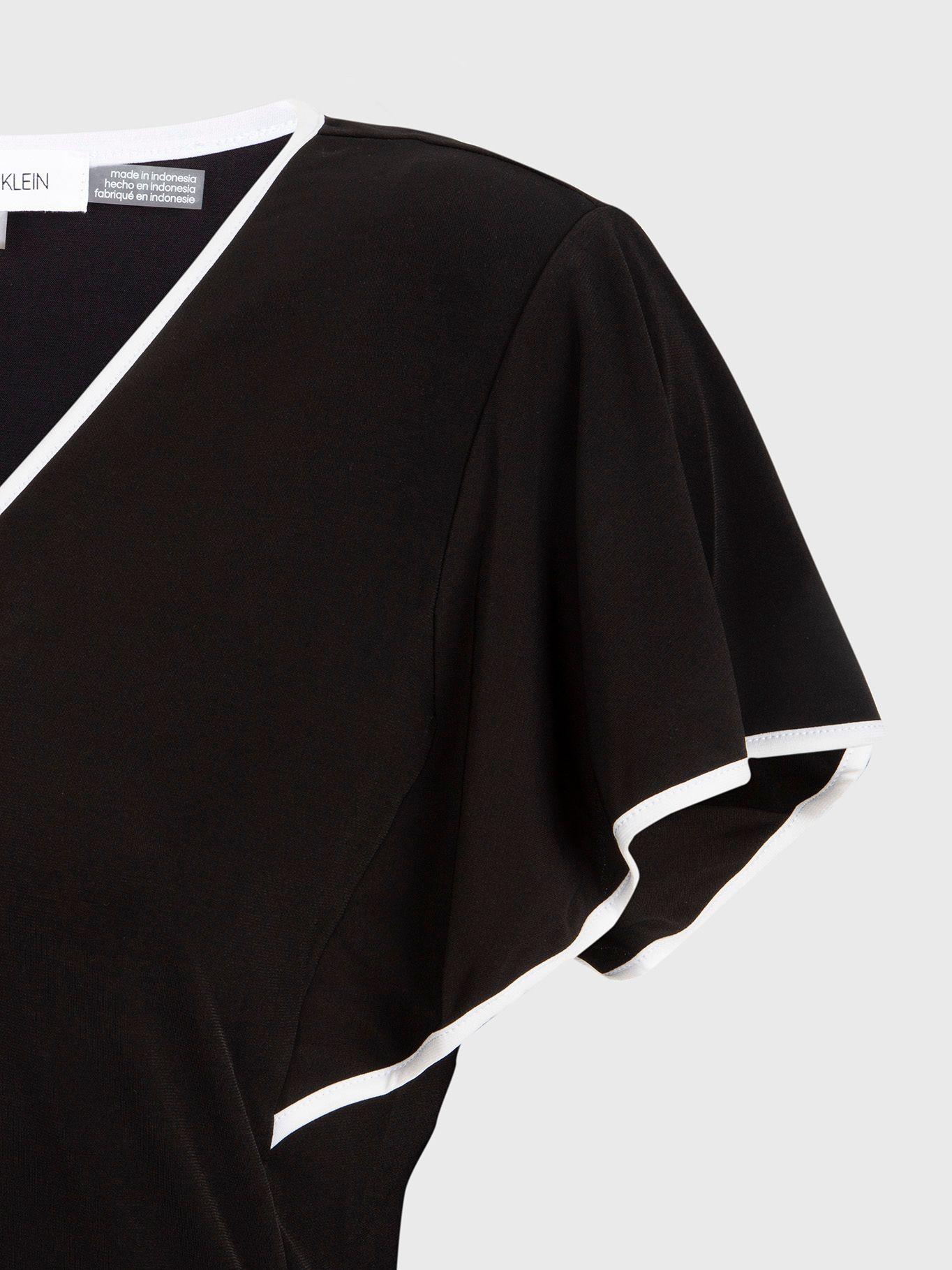 Blusa Piped Negro Calvin Klein-3