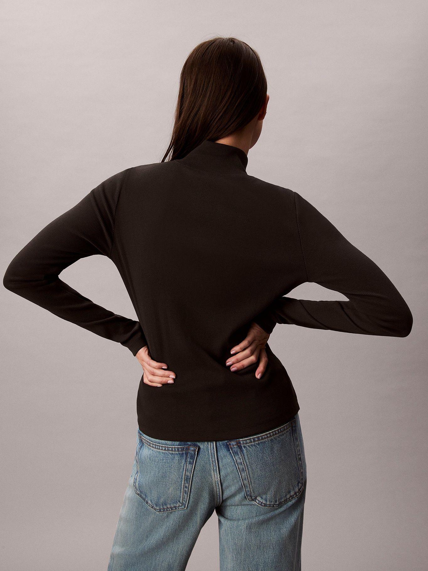 Polera Manga Larga Cuello Tortuga Negro Calvin Klein-2