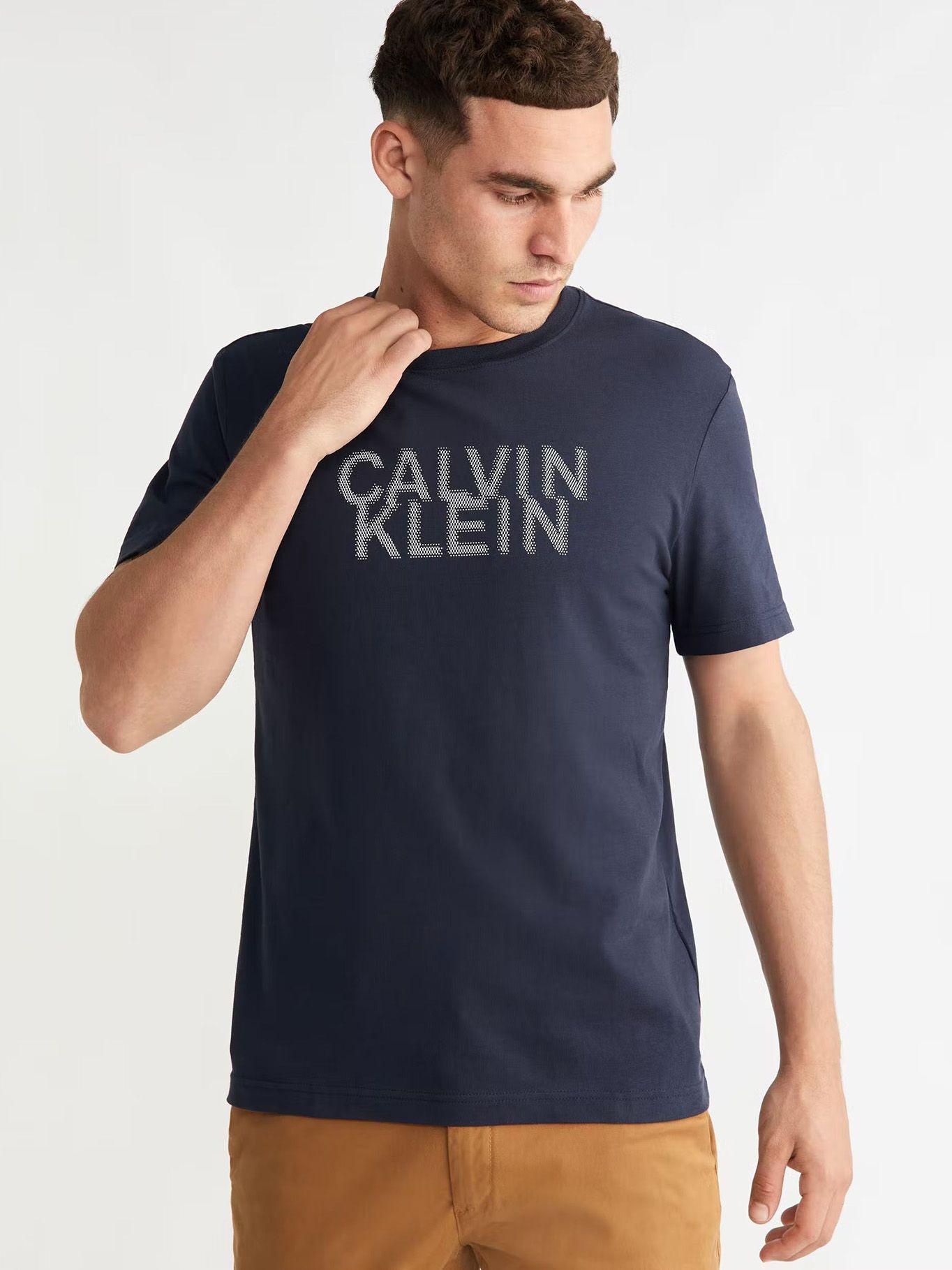 Polera Distorted Logo Gris Calvin Klein-3