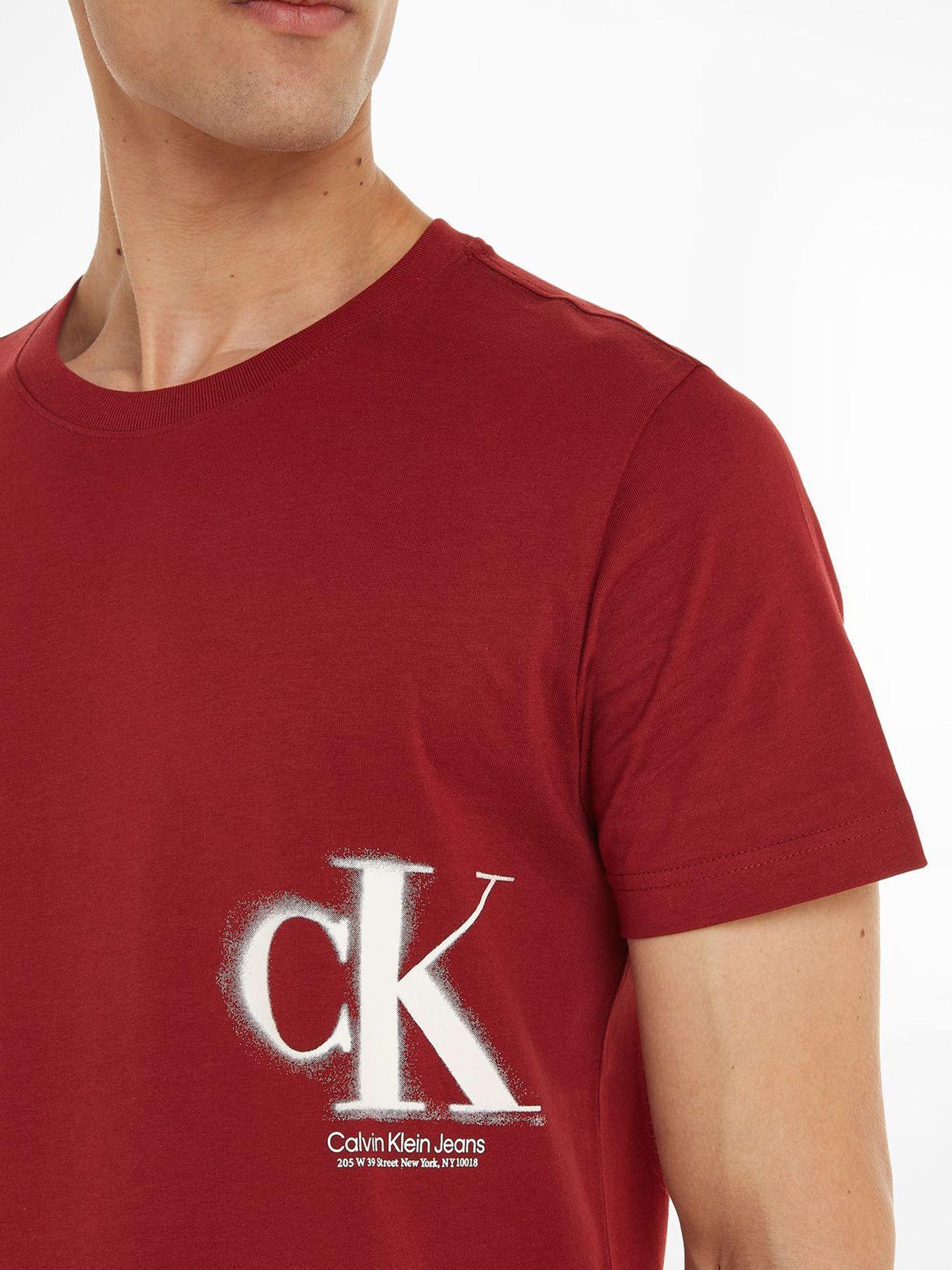 Camiseta informal con logo Rojo Calvin Klein-2