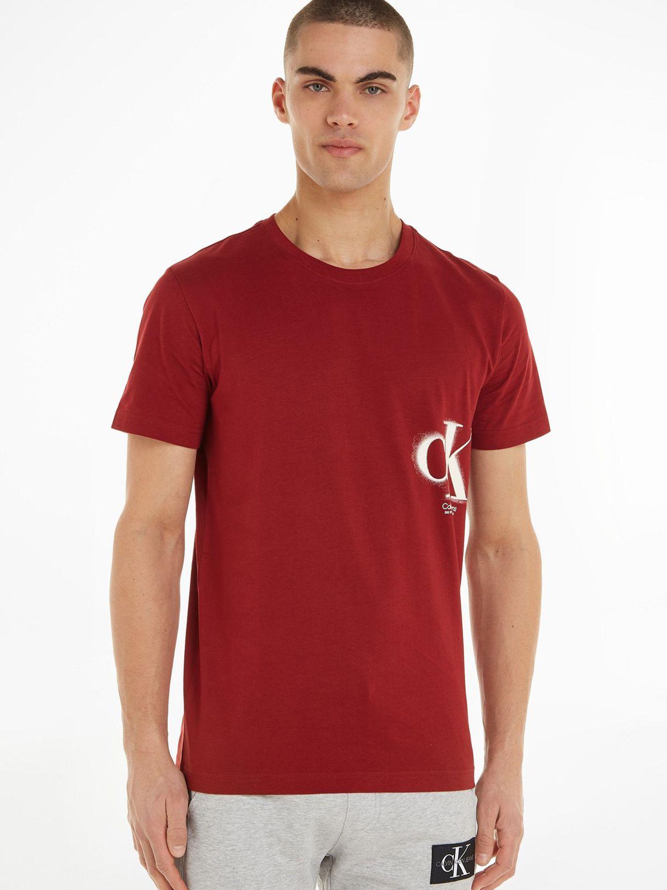 Camiseta informal con logo Rojo Calvin Klein-0