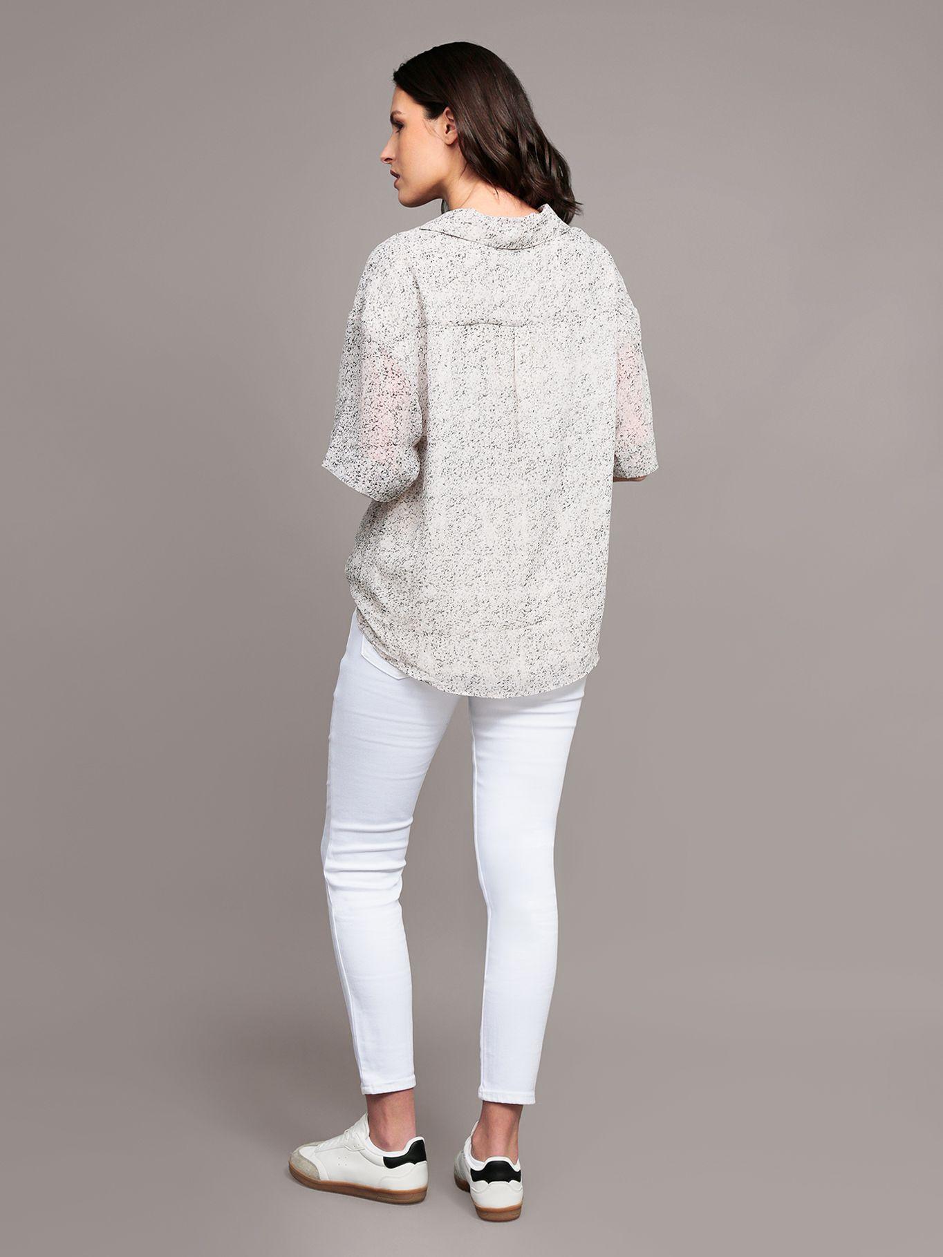 Blusa mangas kimono con estampado Beige Calvin Klein-2