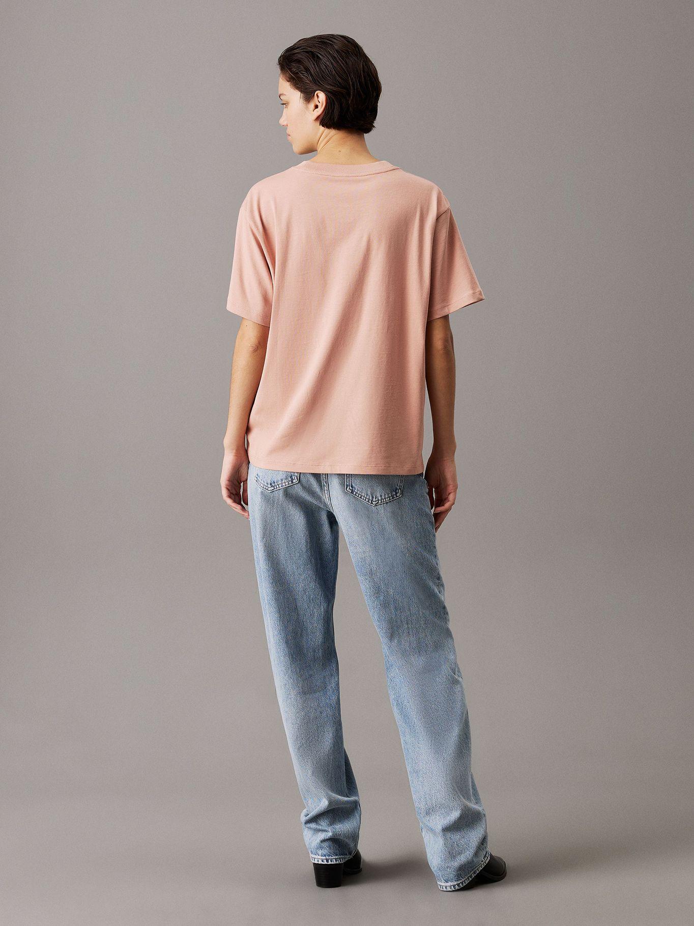 Polera holgada con monograma Rosado Calvin Klein-2