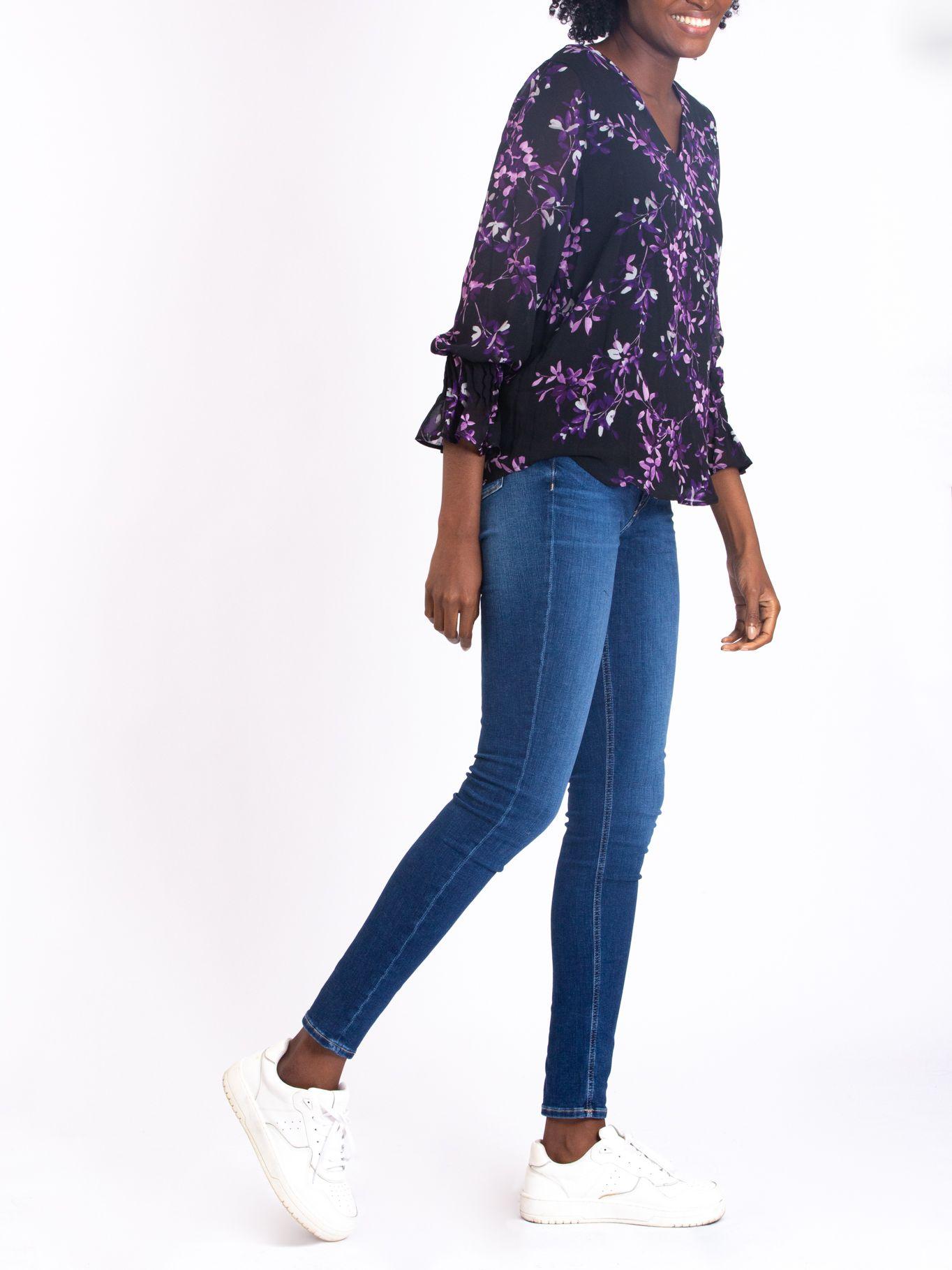 Blusa Print V-Nk Negro Calvin Klein-2