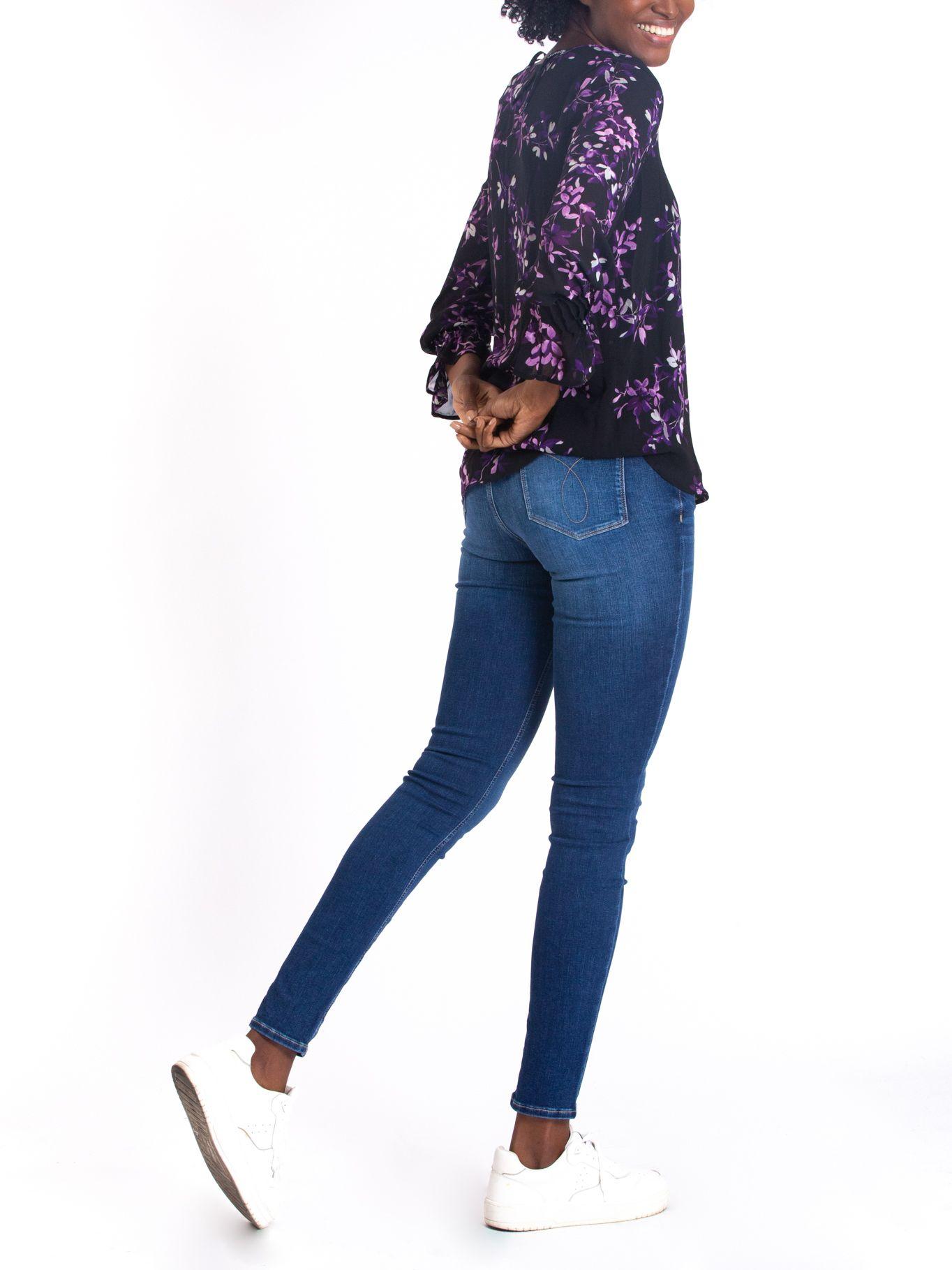 Blusa Print V-Nk Negro Calvin Klein-1
