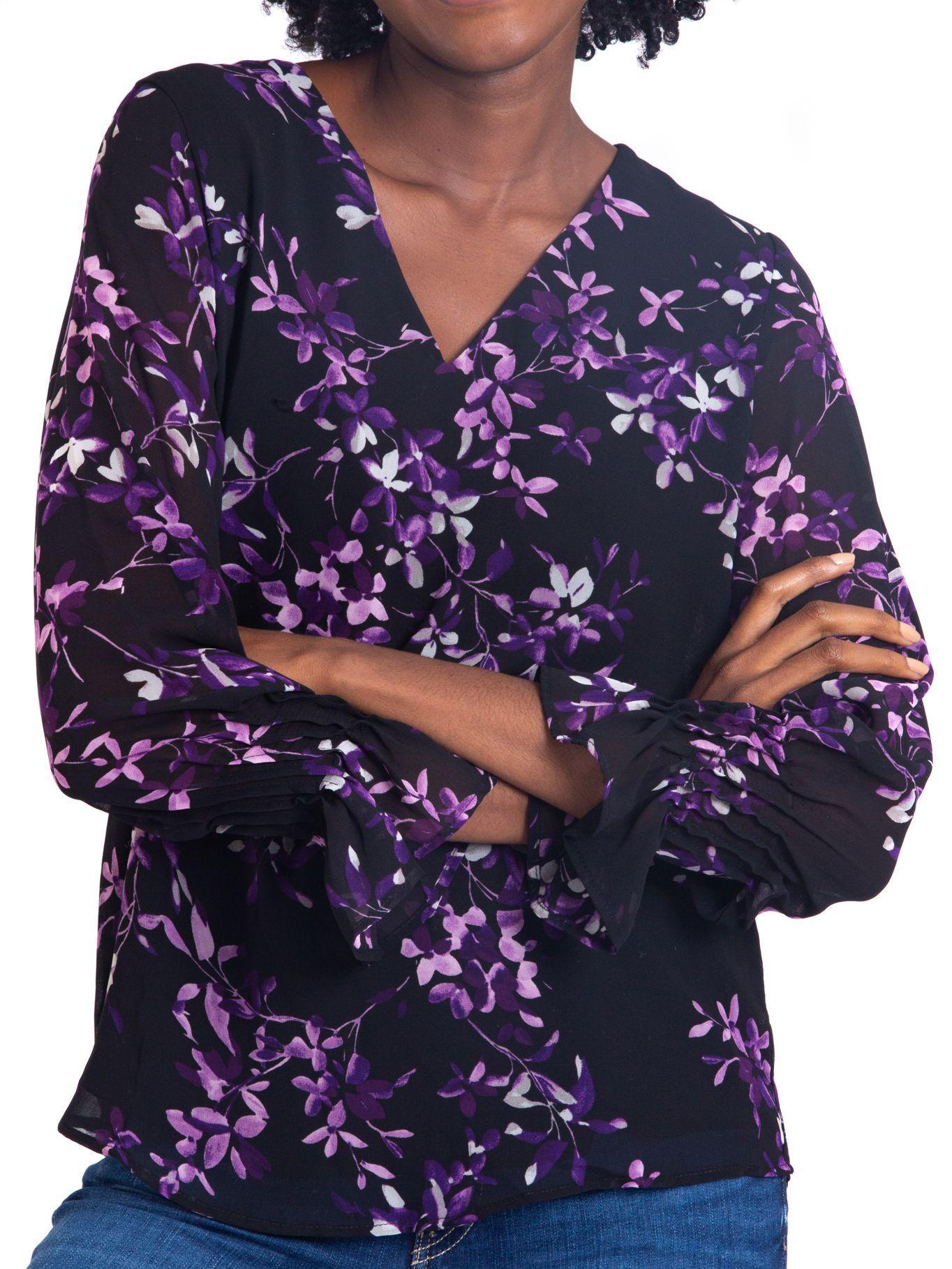 Blusa Print V-Nk Negro Calvin Klein-3