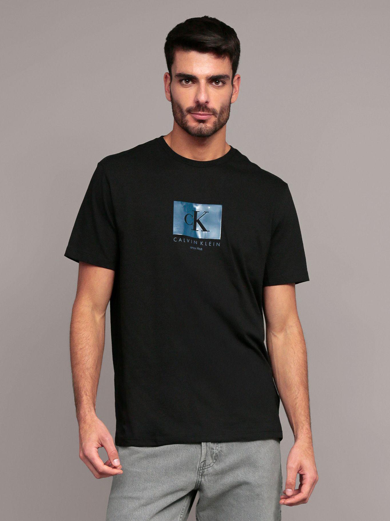 Polera Box Monologo Graphic Negro Calvin Klein-0
