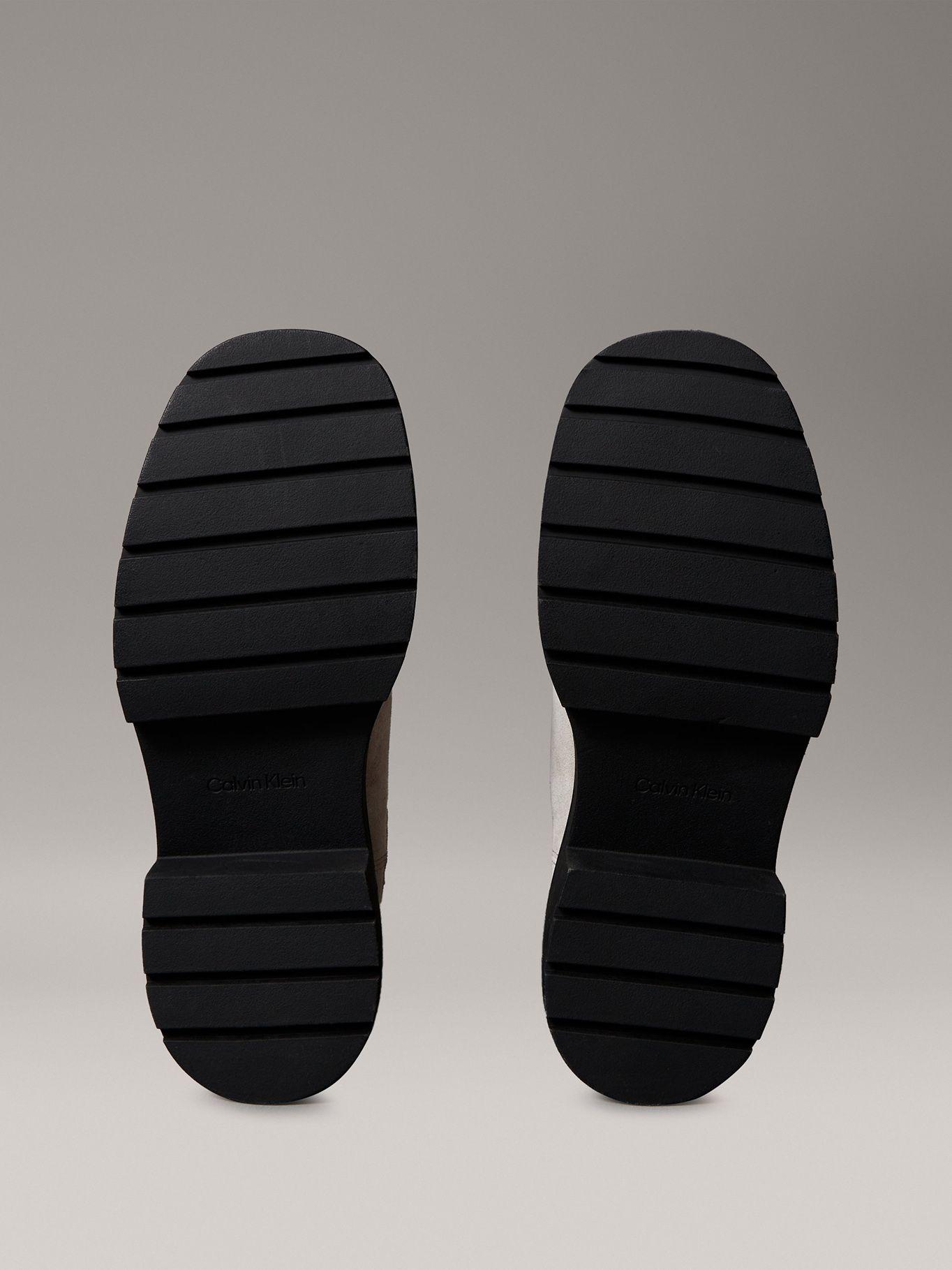 Botas Chelsea Chunky de Cuero Cafe Calvin Klein-3