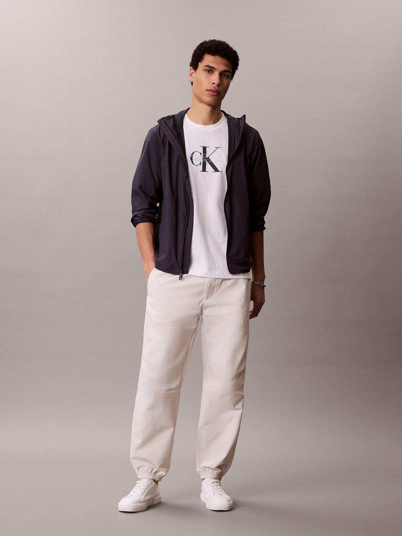 Pantalón Tipo Jogger Crema Calvin Klein-0