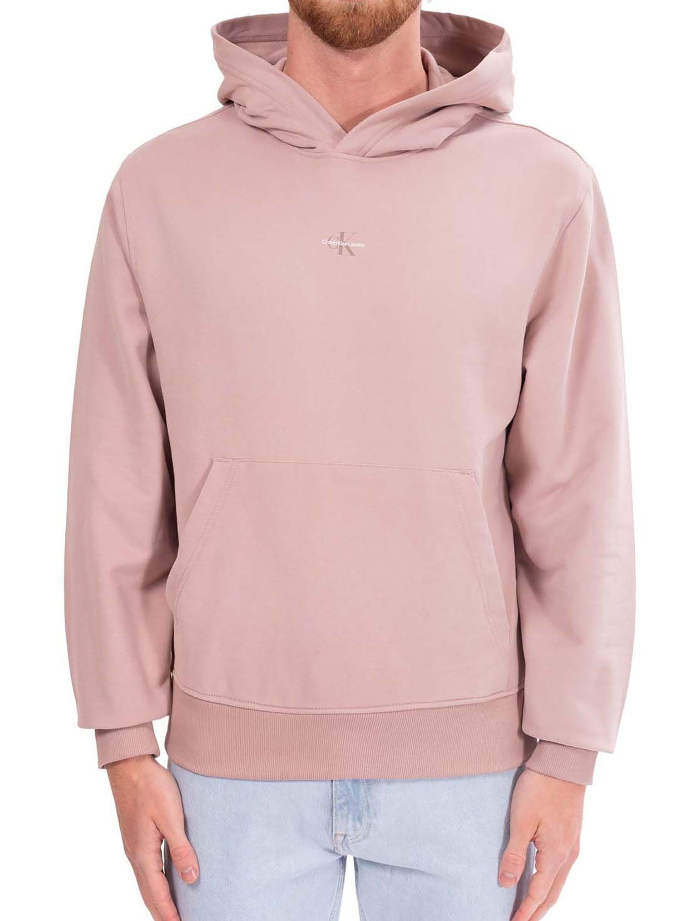 Sudadera con Capucha y logo en el pecho Rosado Calvin Klein-0