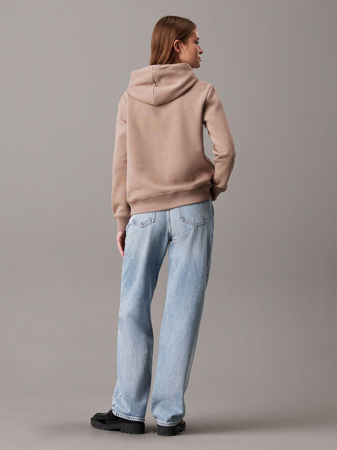 Polerón de felpa con gorro y Beige Calvin Klein-2