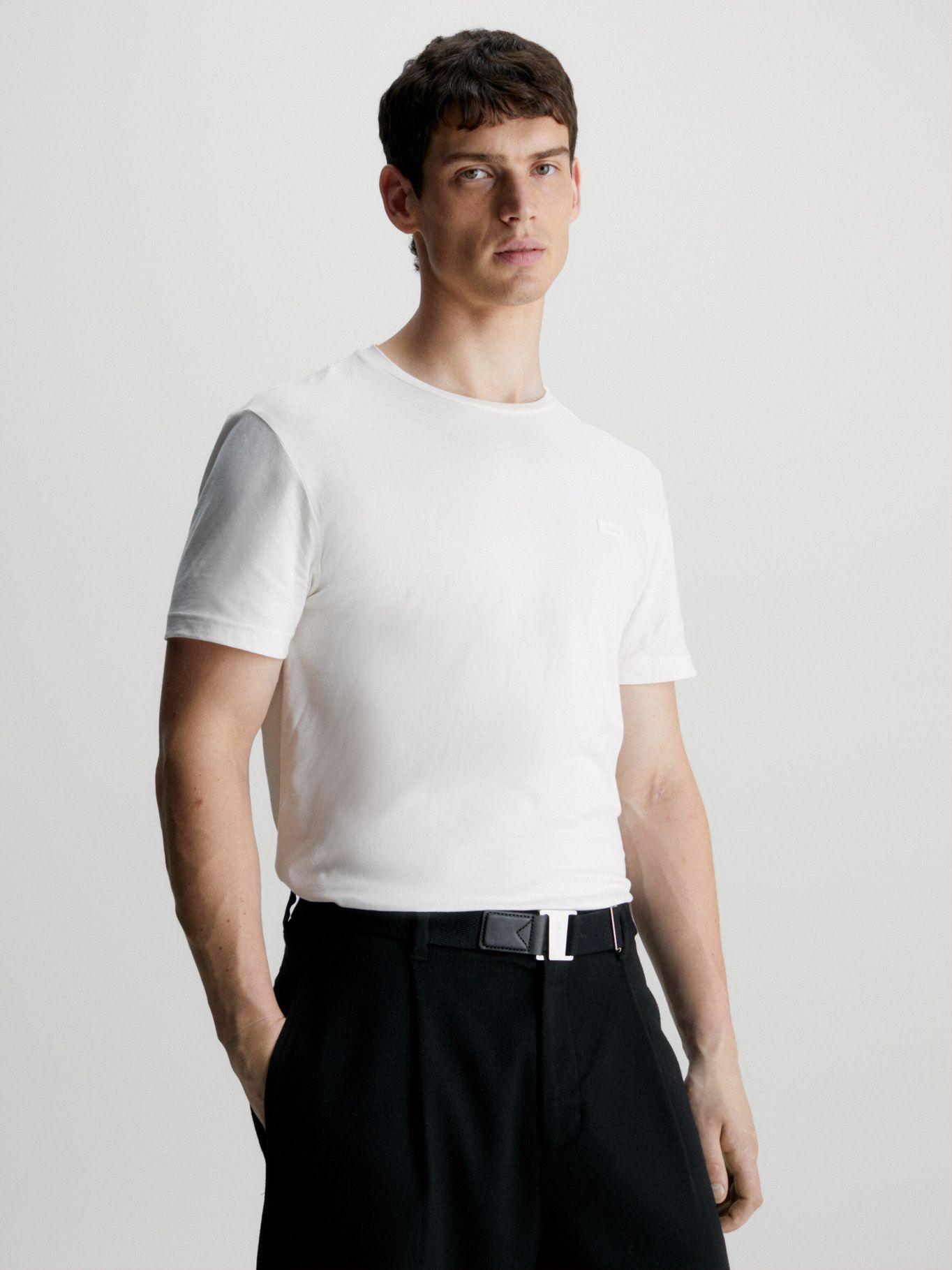 Polera Smooth Cotton Blanco Calvin Klein-0