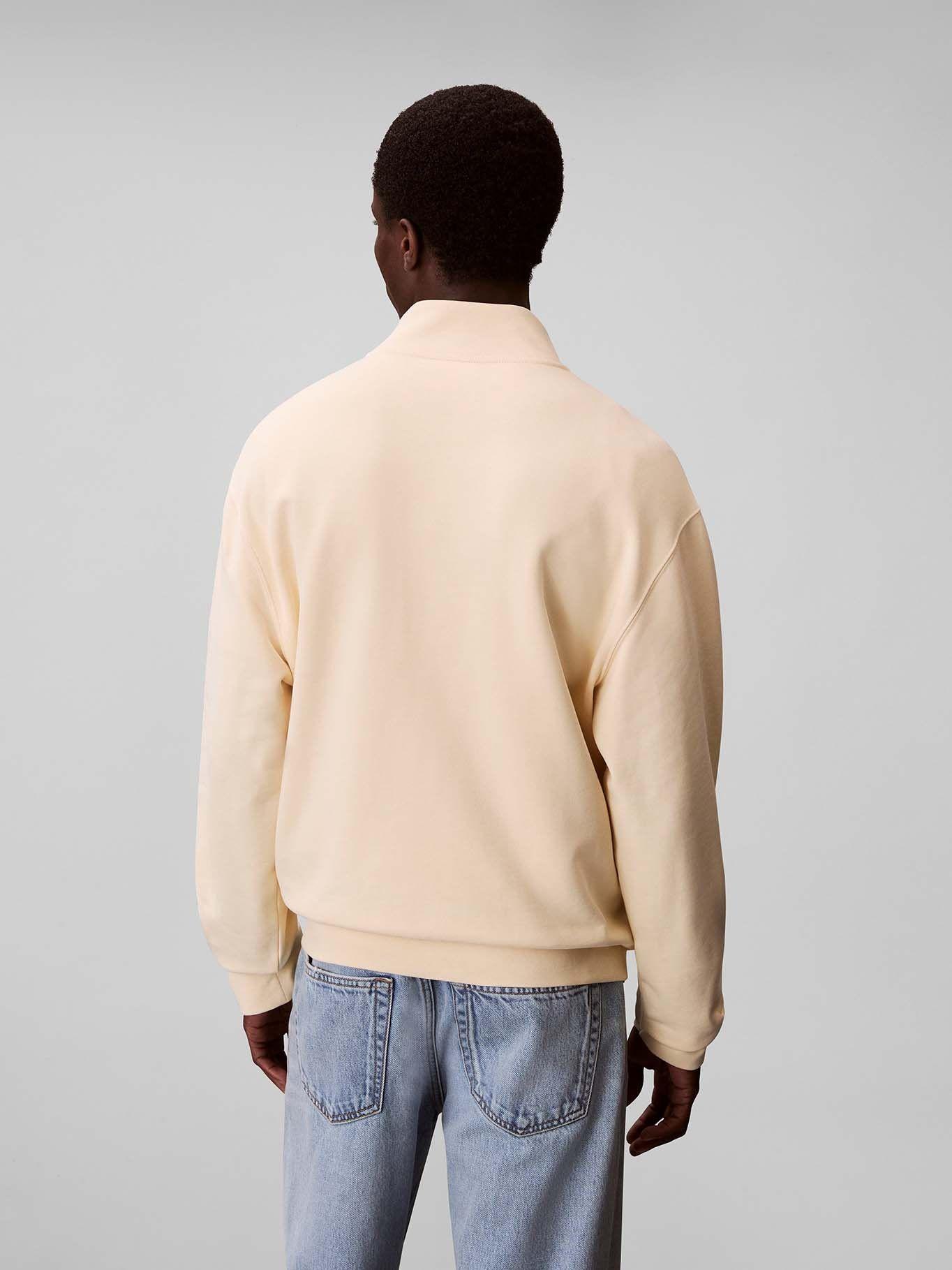 Polerón Terry con Cremallera Crema Calvin Klein-2