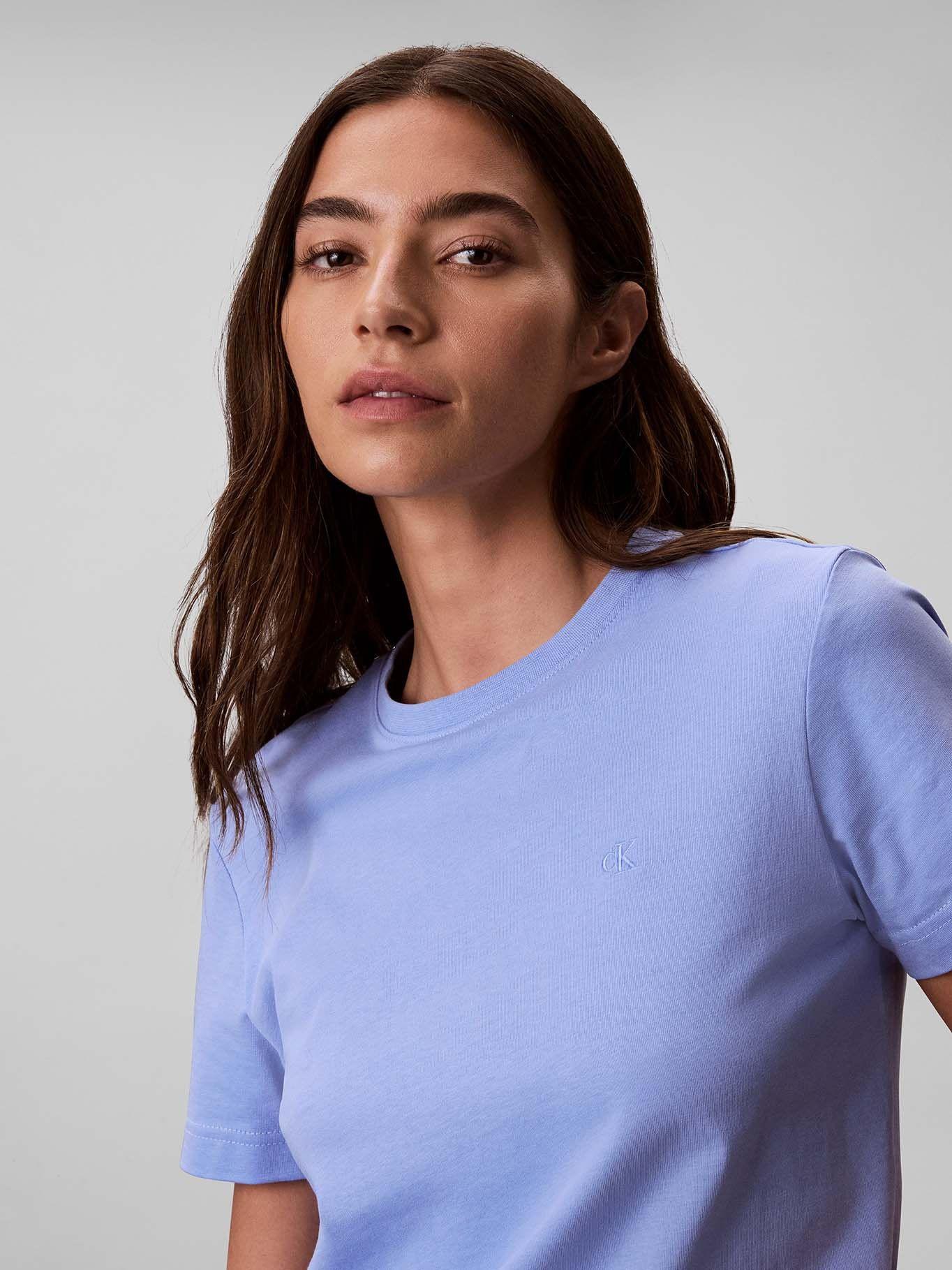 Polera de Algodón con Logo de Archive Azul Calvin Klein-4
